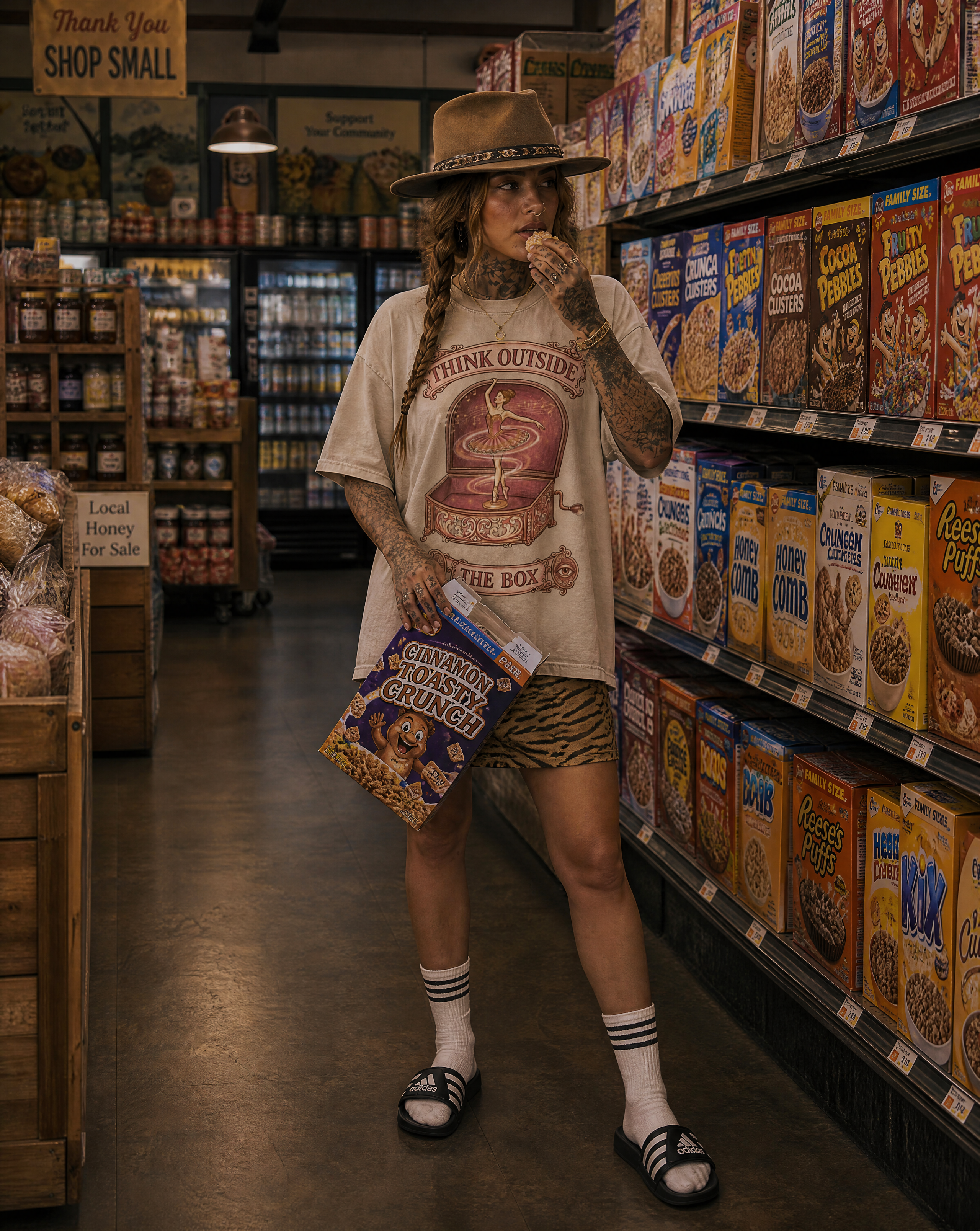 Think Outside the Box // Snow Washed Oversized Cotton T-Shirt