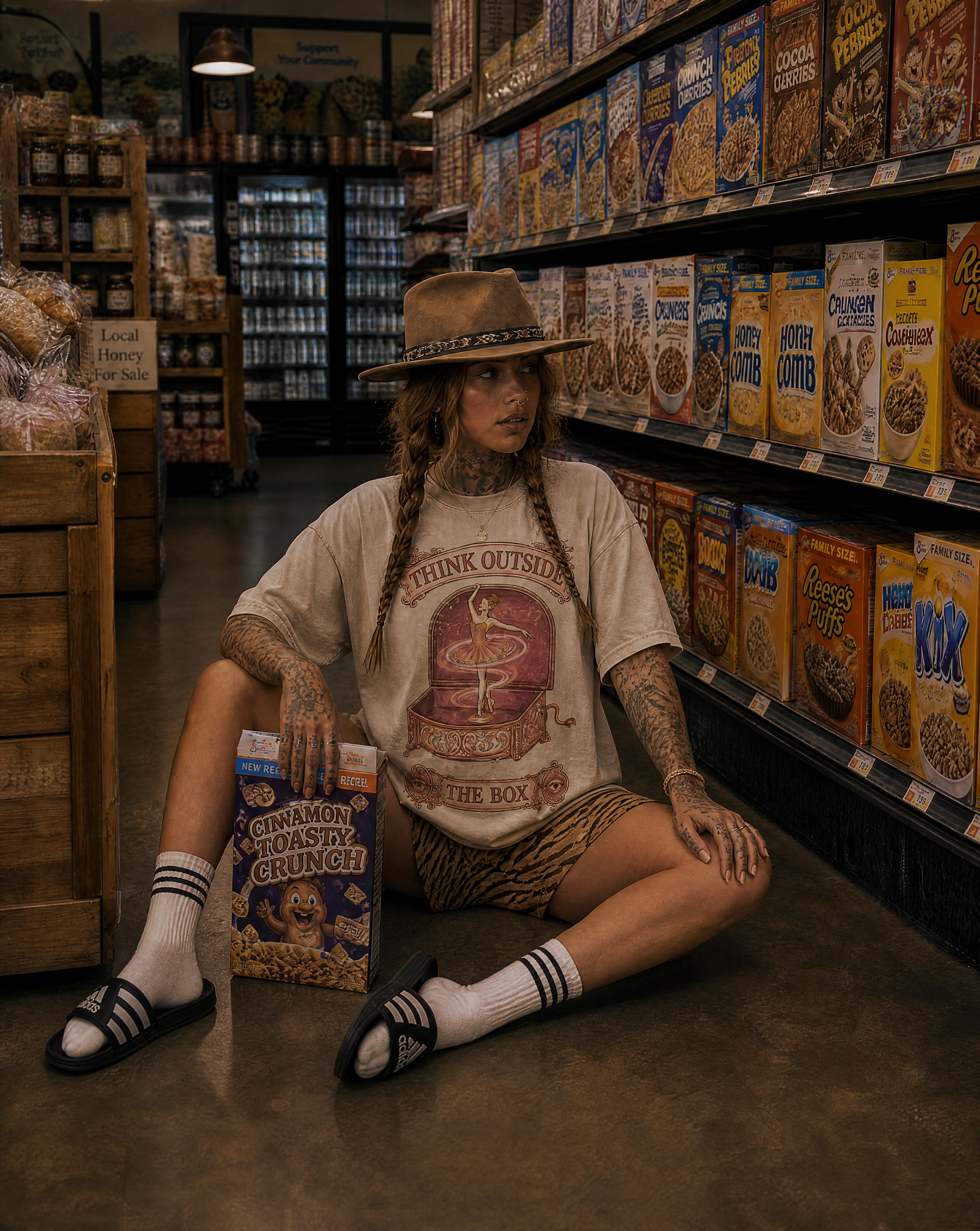 Think Outside the Box // Snow Washed Oversized Cotton T-Shirt