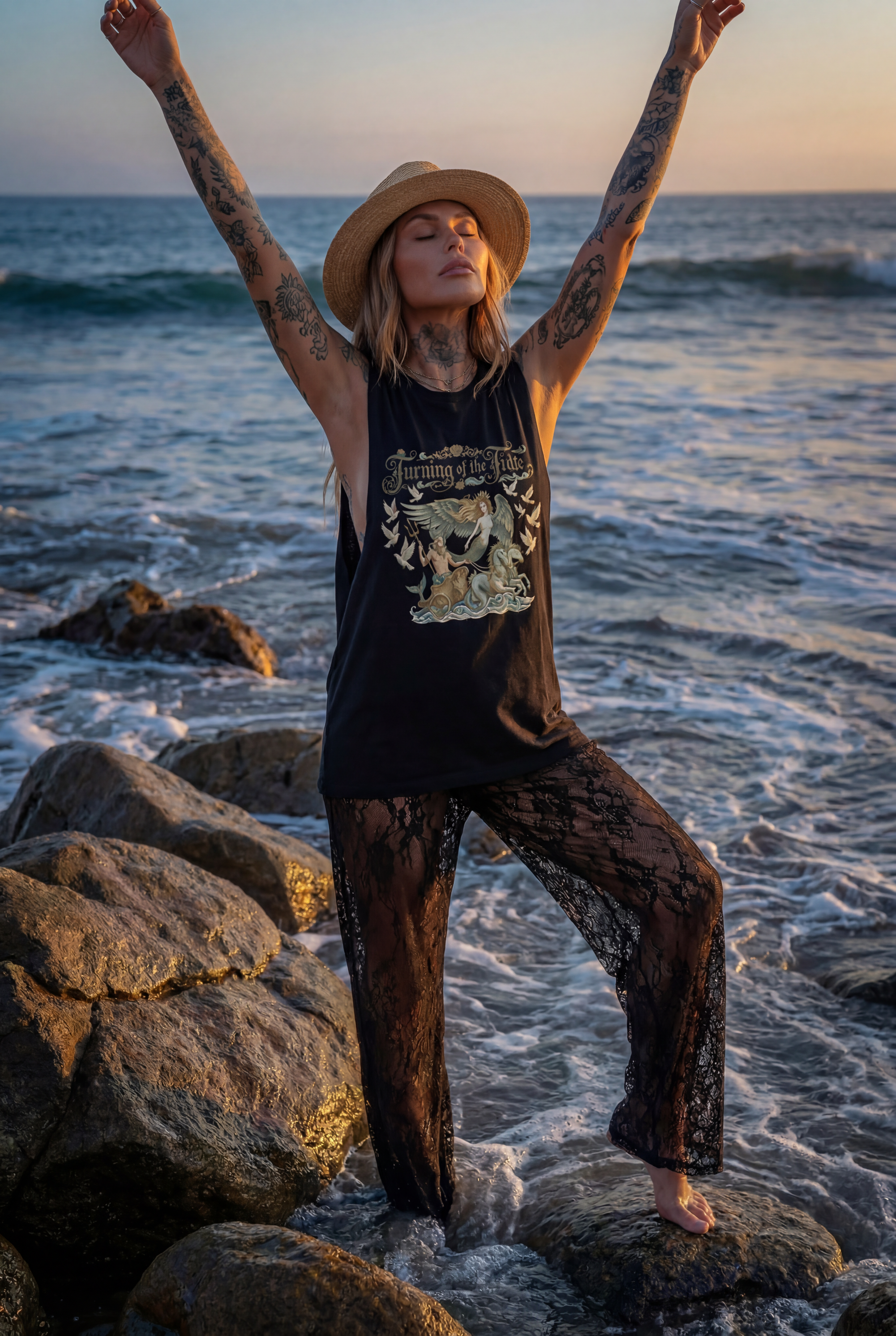 Turning of the Tide // Unisex Boxy Cotton Tank