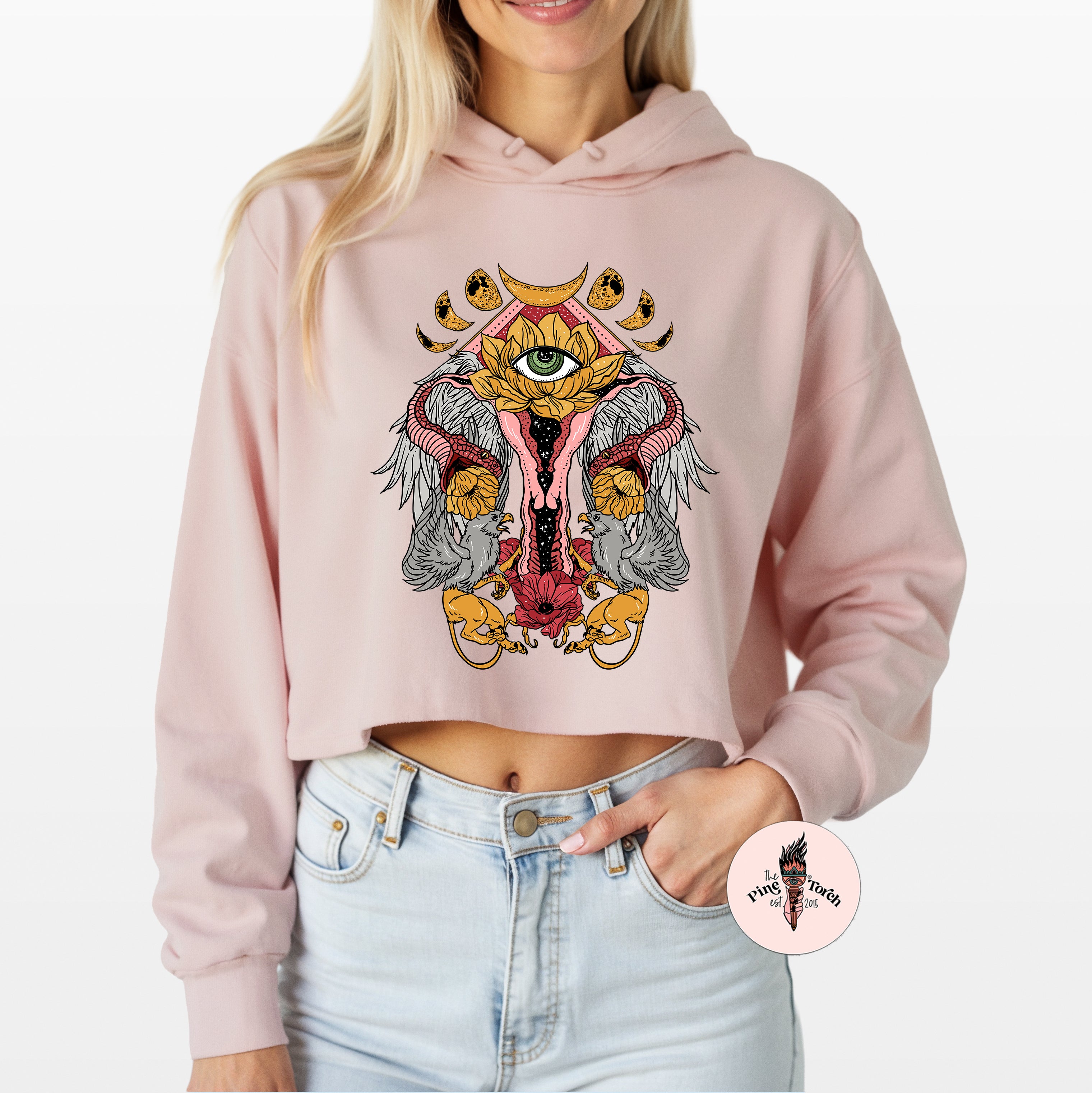 COSMIC UTERUS // CROP HOODIE