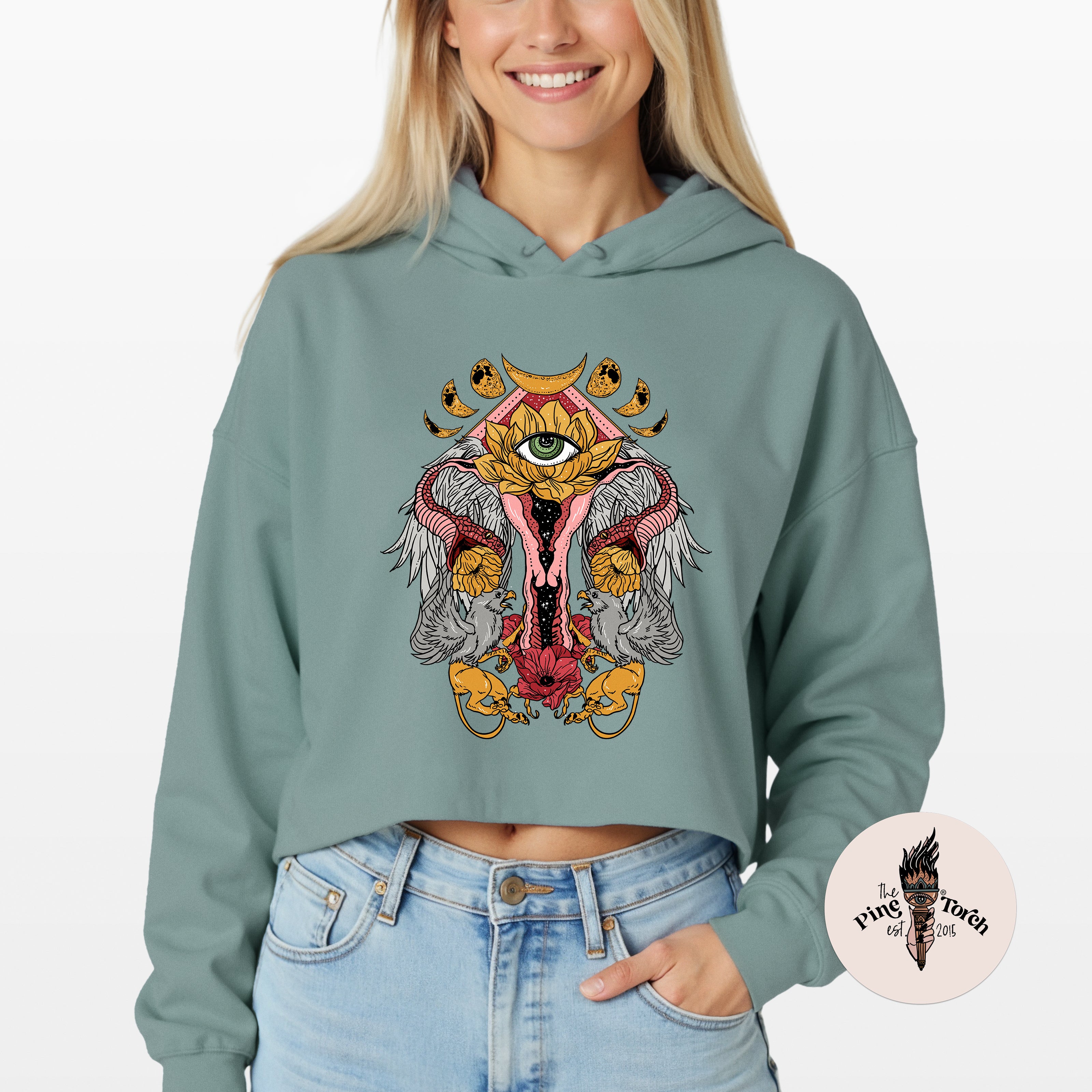 COSMIC UTERUS // CROP HOODIE