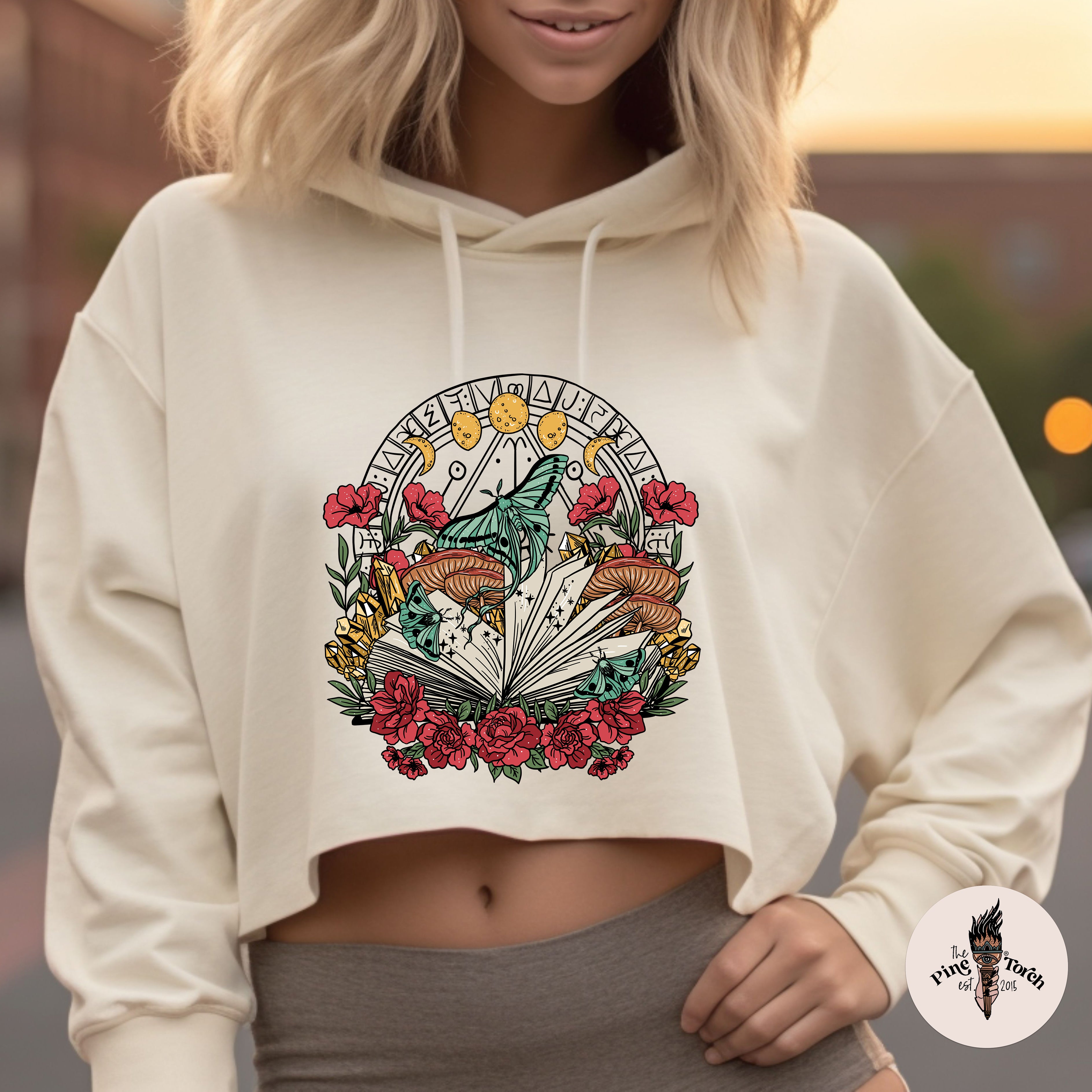 WITCHY BOOK // CROP HOODIE
