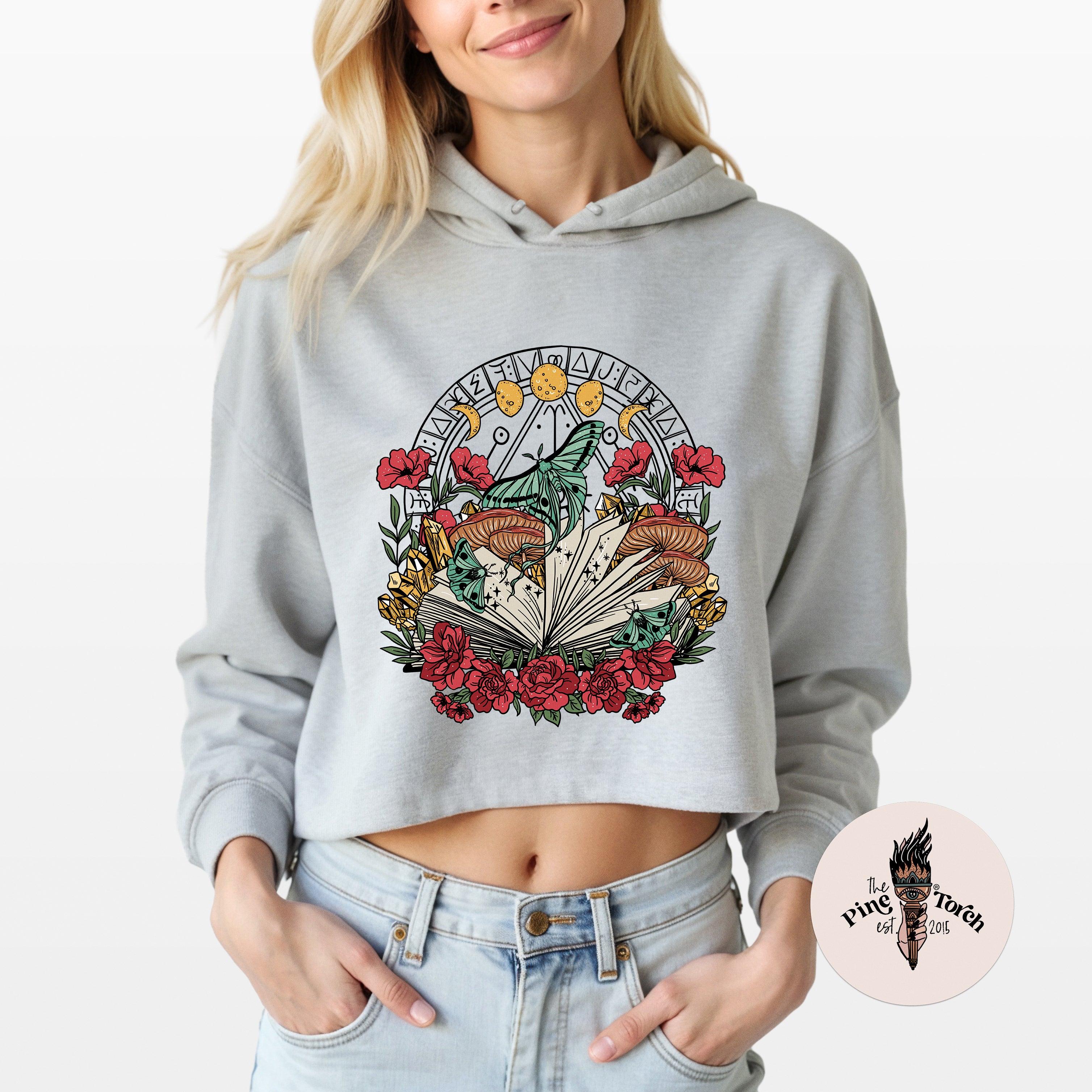 WITCHY BOOK // CROP HOODIE