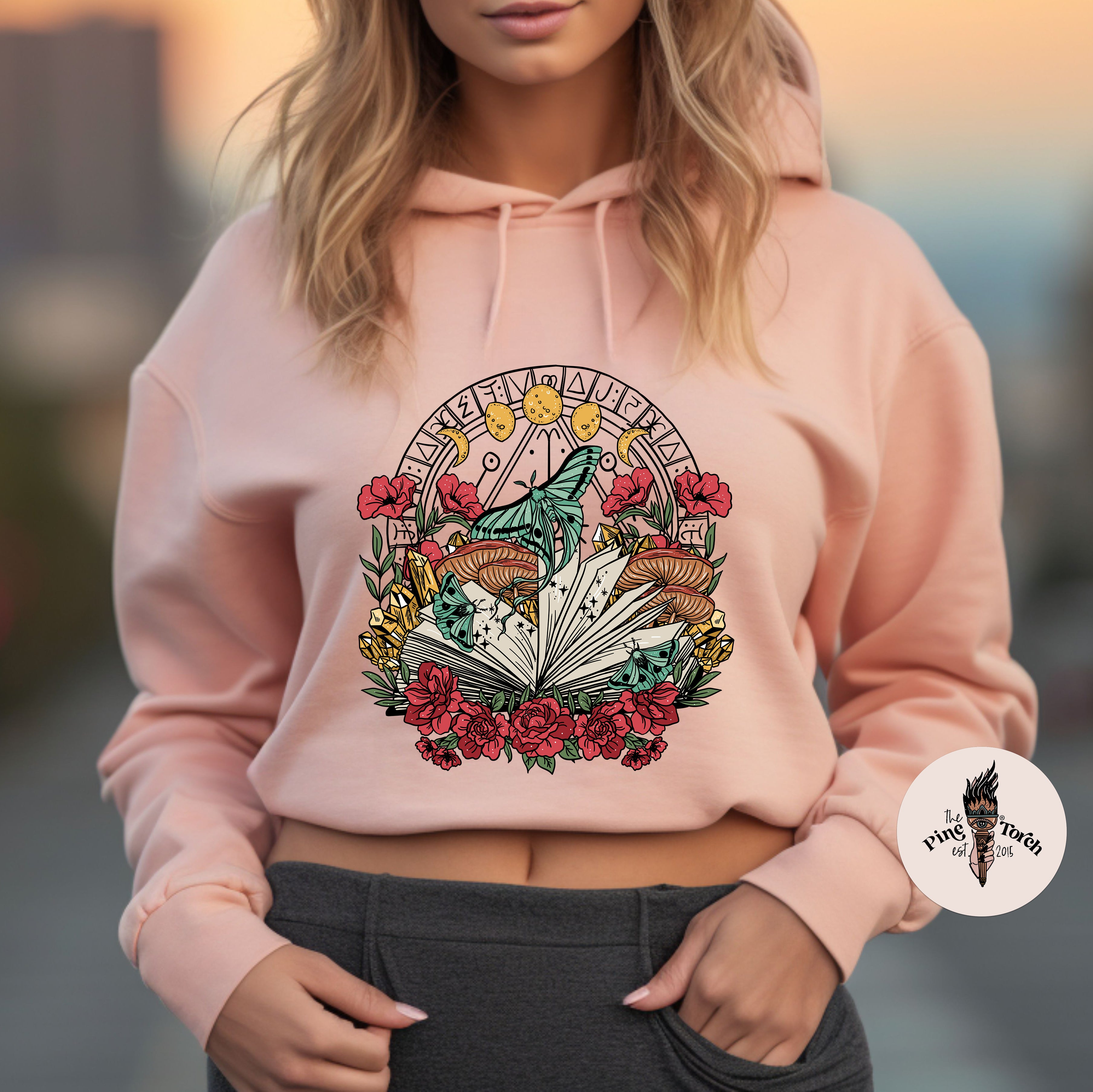 WITCHY BOOK // CROP HOODIE