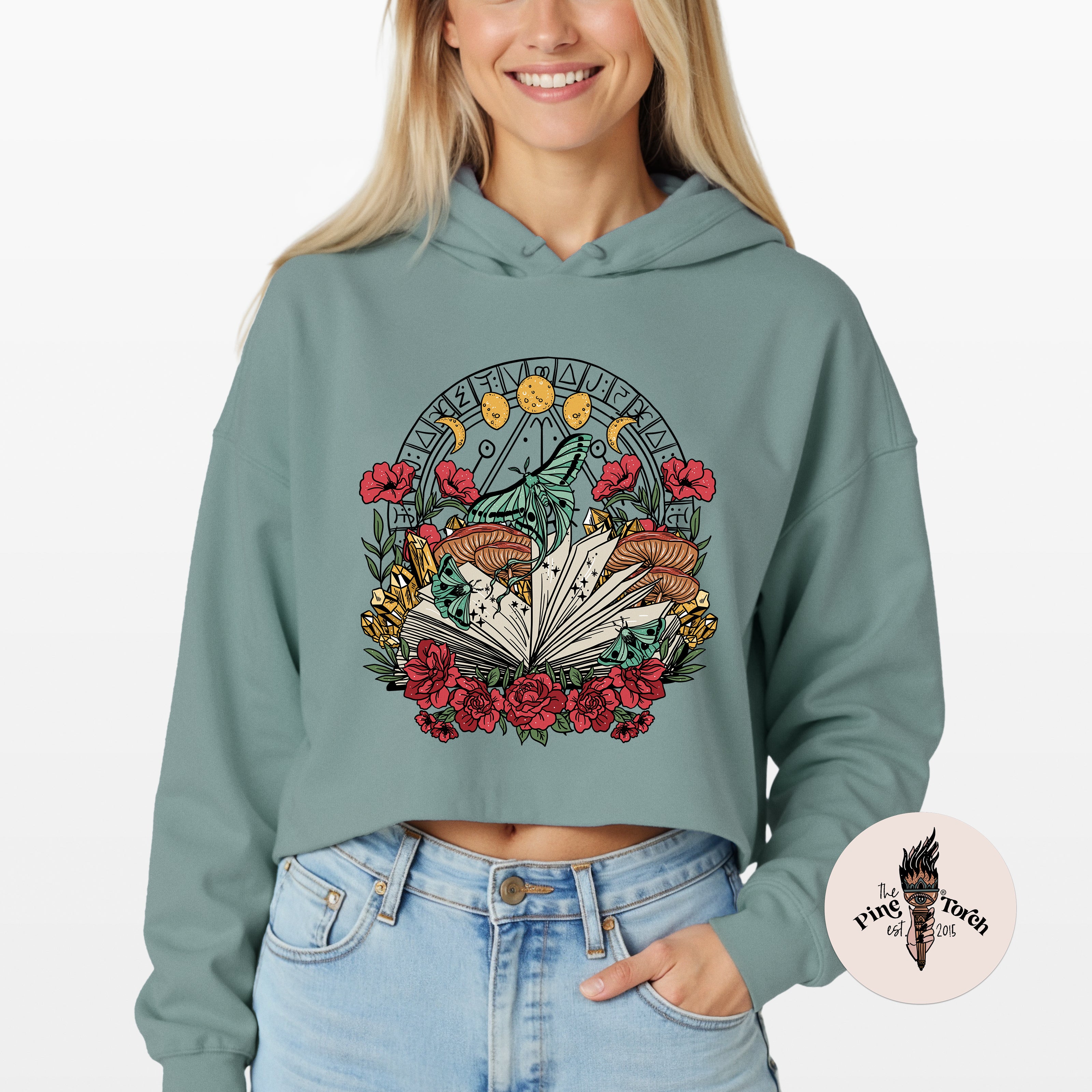 WITCHY BOOK // CROP HOODIE