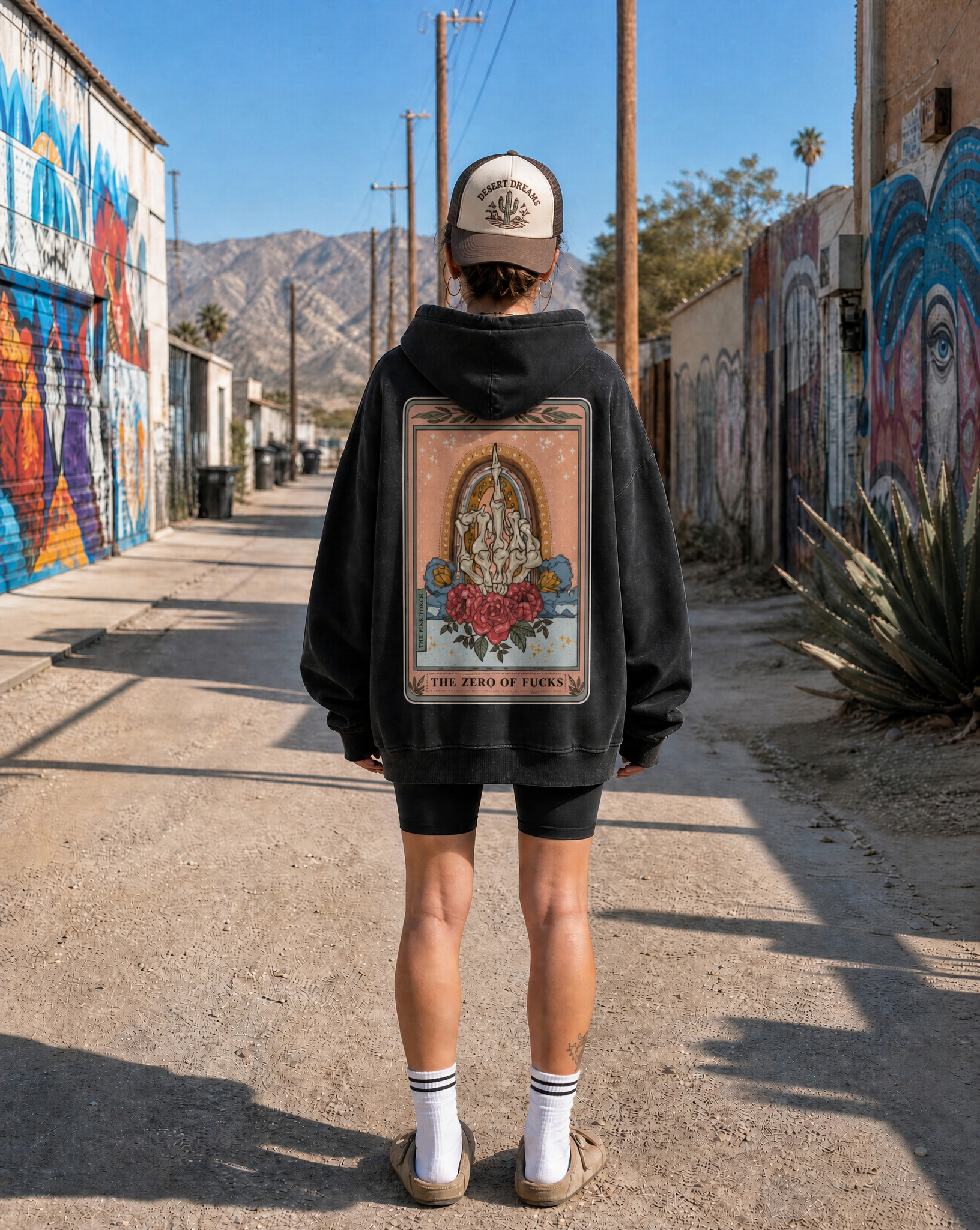 The Zero of Fucks // Heavyweight Sunfade Oversized Hoodie