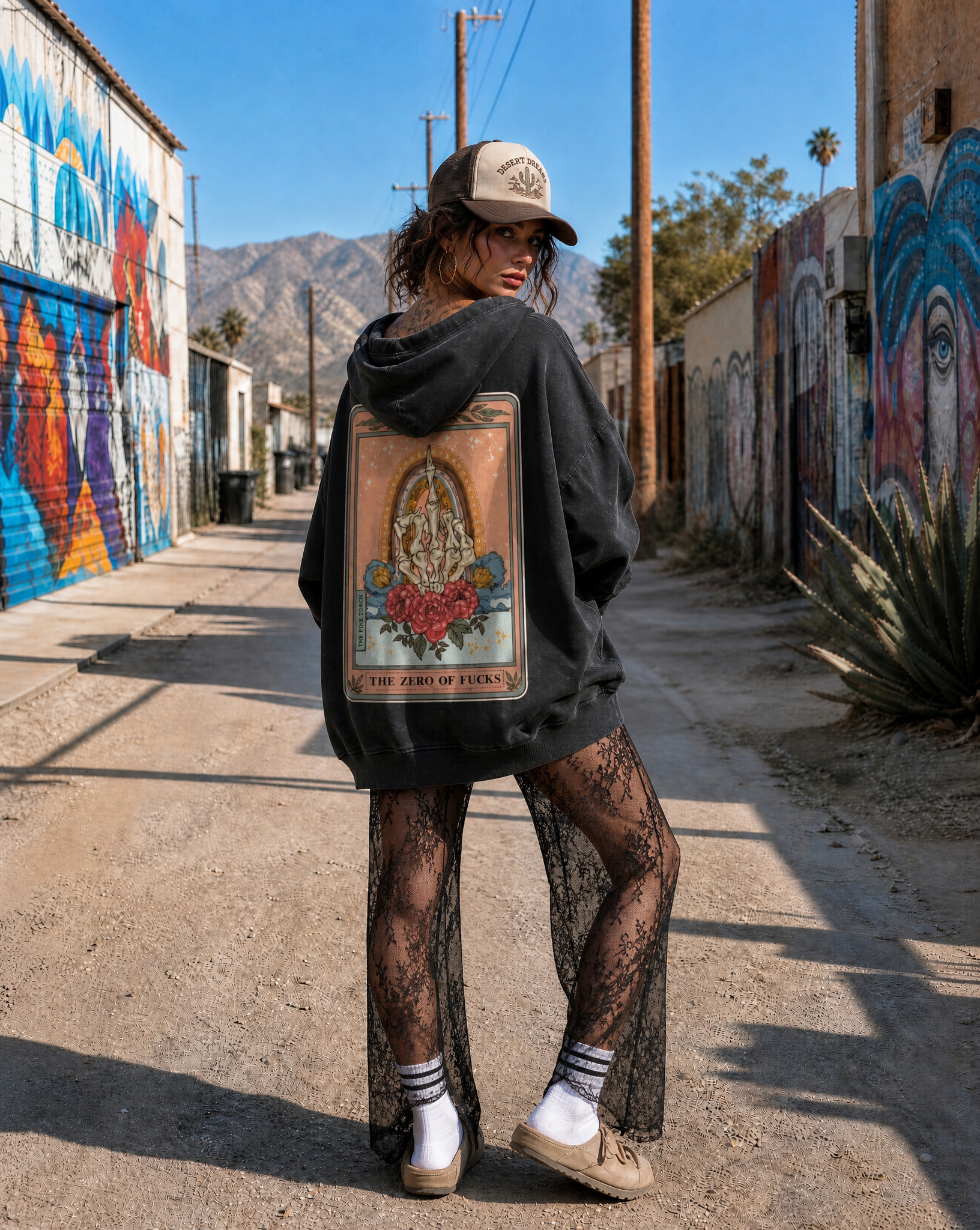 The Zero of Fucks // Heavyweight Sunfade Oversized Hoodie