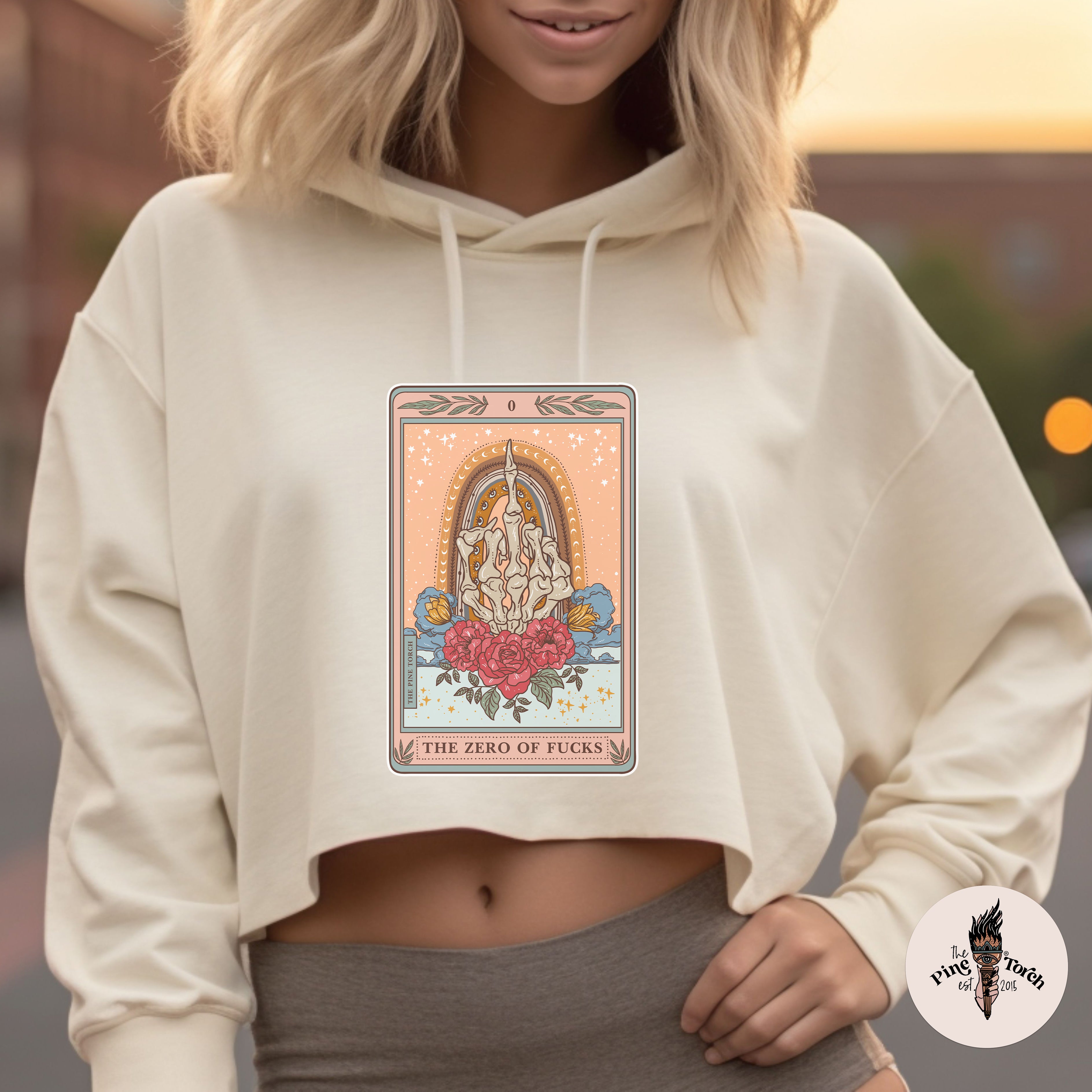 ZERO OF FUCKS // CROP HOODIE