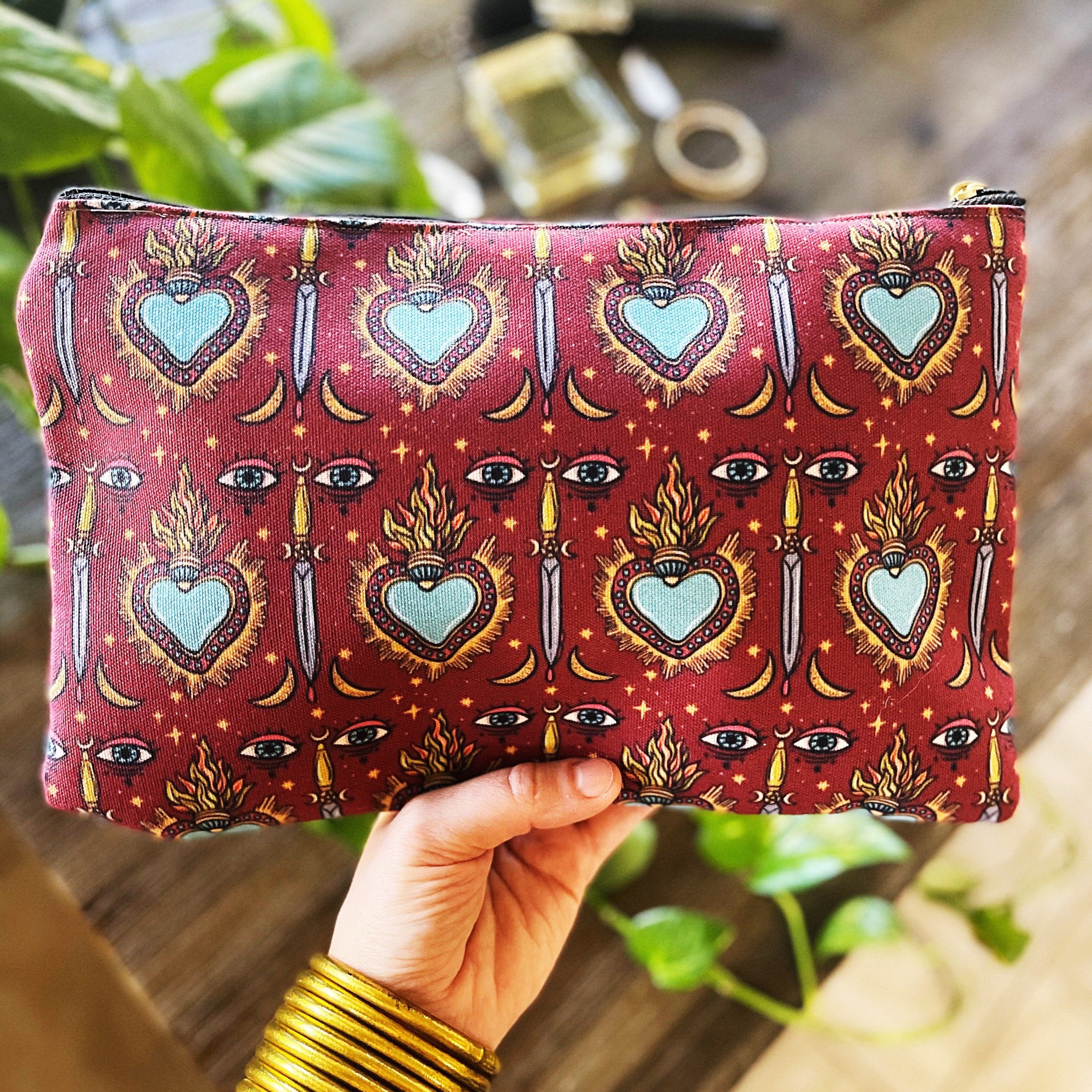 SACRED HEART // COSMETIC ZIP POUCH