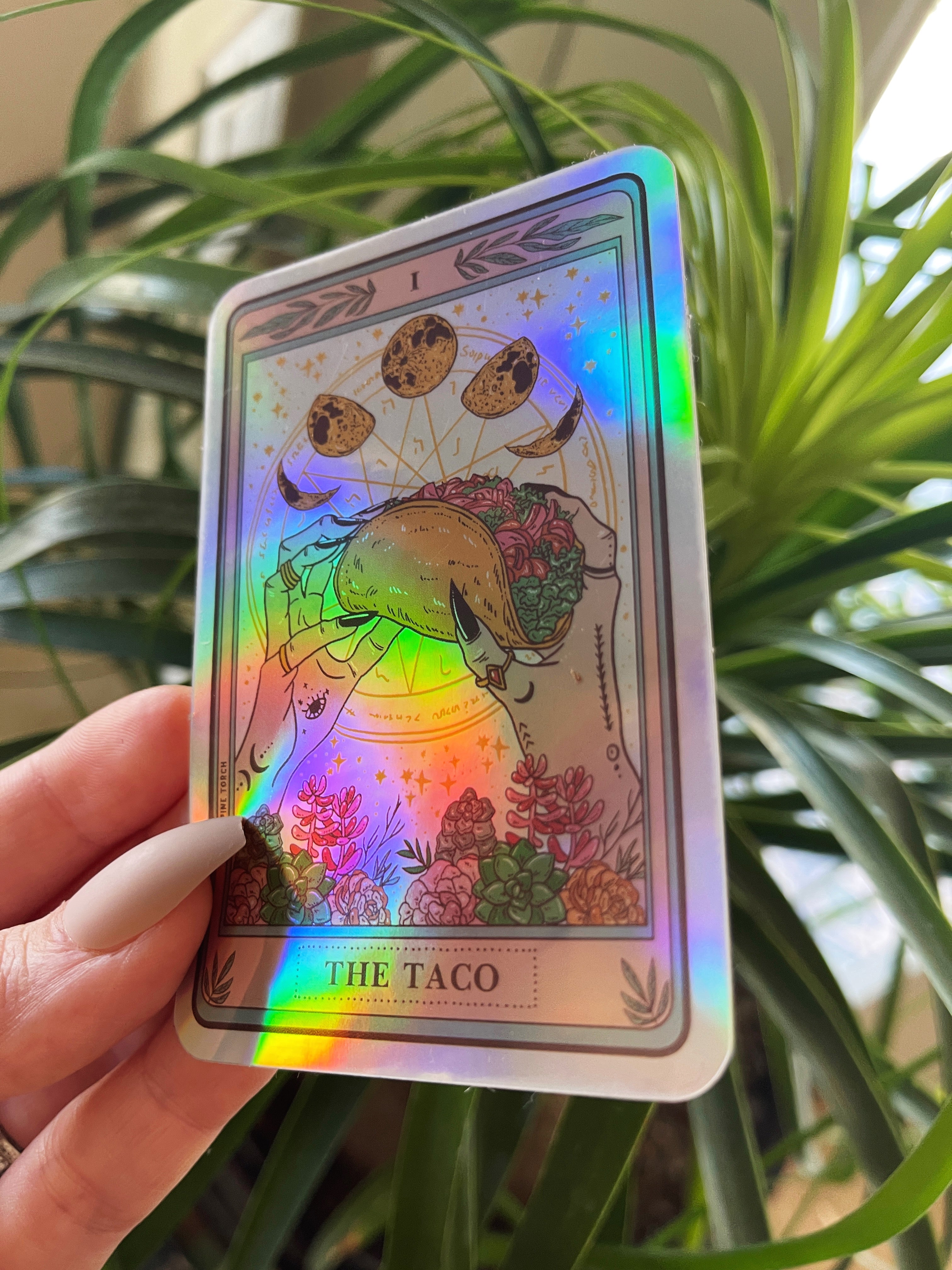holographic tarot cards THE TACO TAROT « HOLOGRAPHIC STICKER »