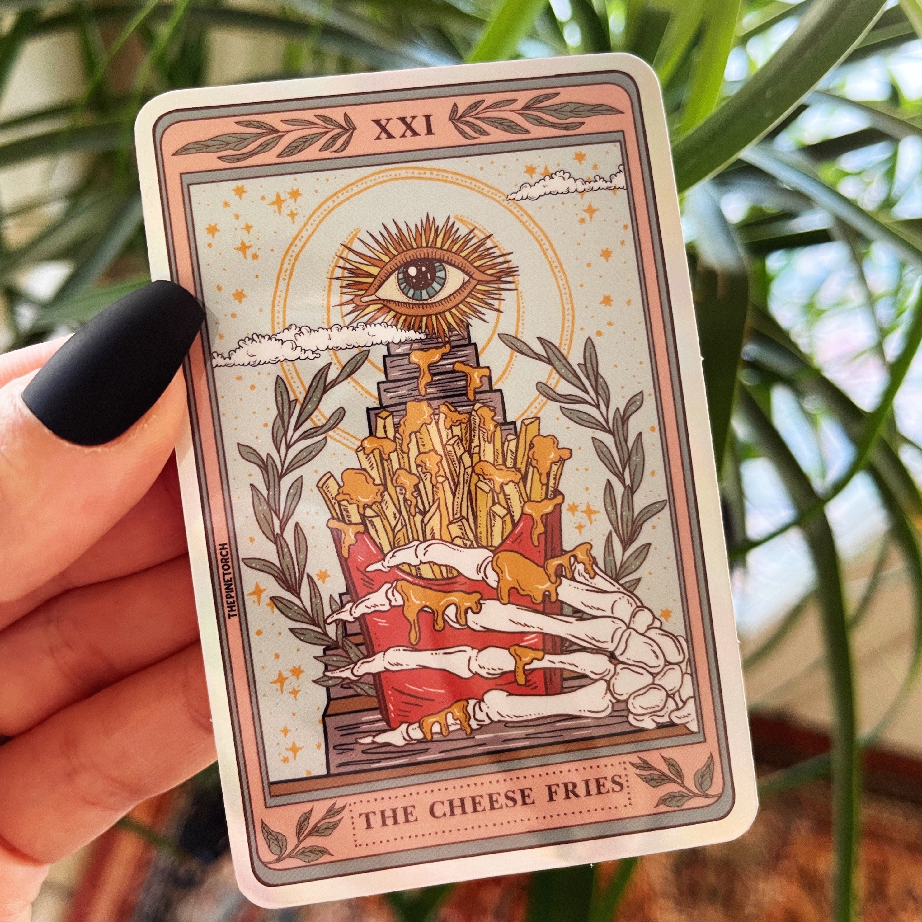 THE CHEESE FRIES TAROT « HOLOGRAPHIC STICKER »