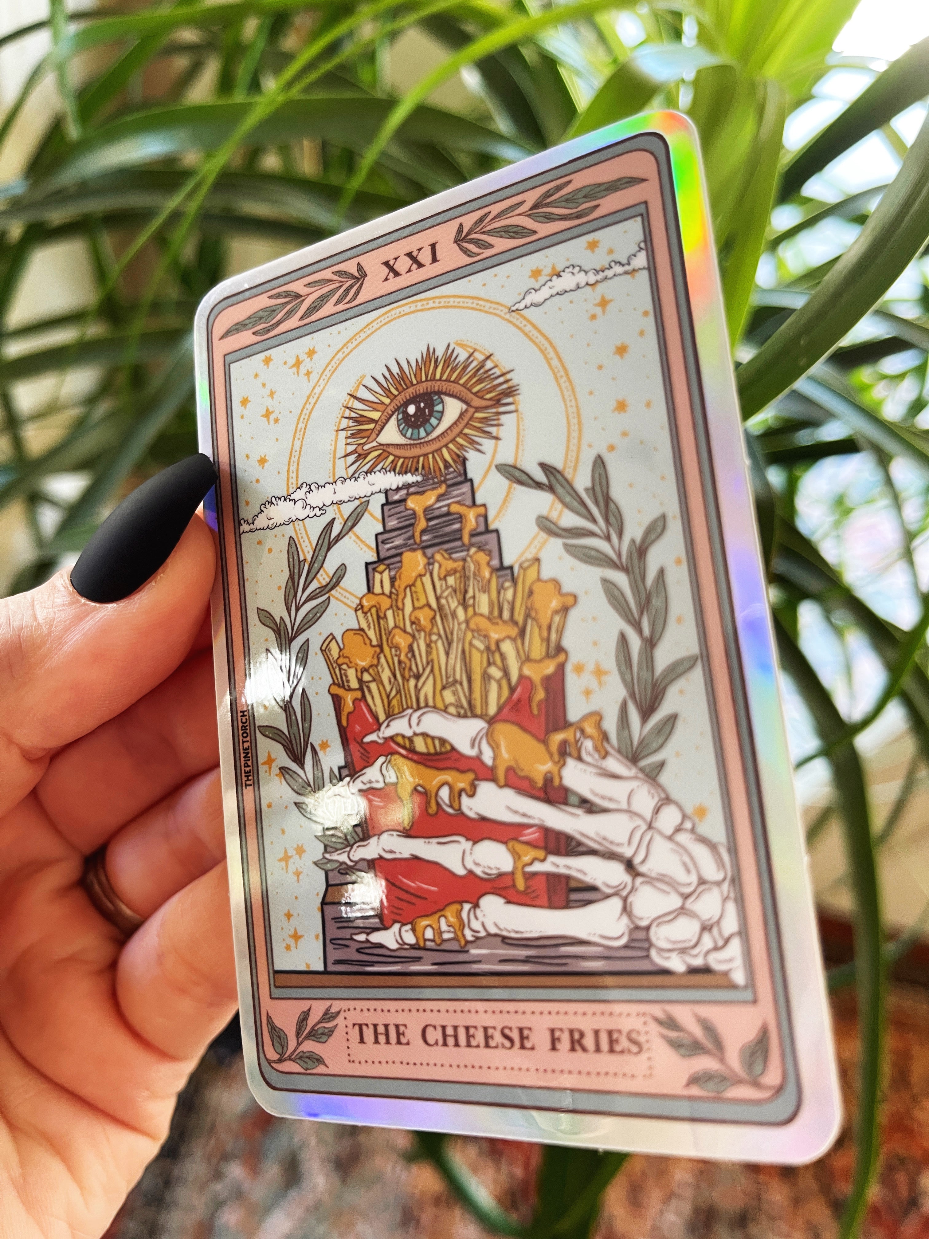 THE CHEESE FRIES TAROT « HOLOGRAPHIC STICKER »