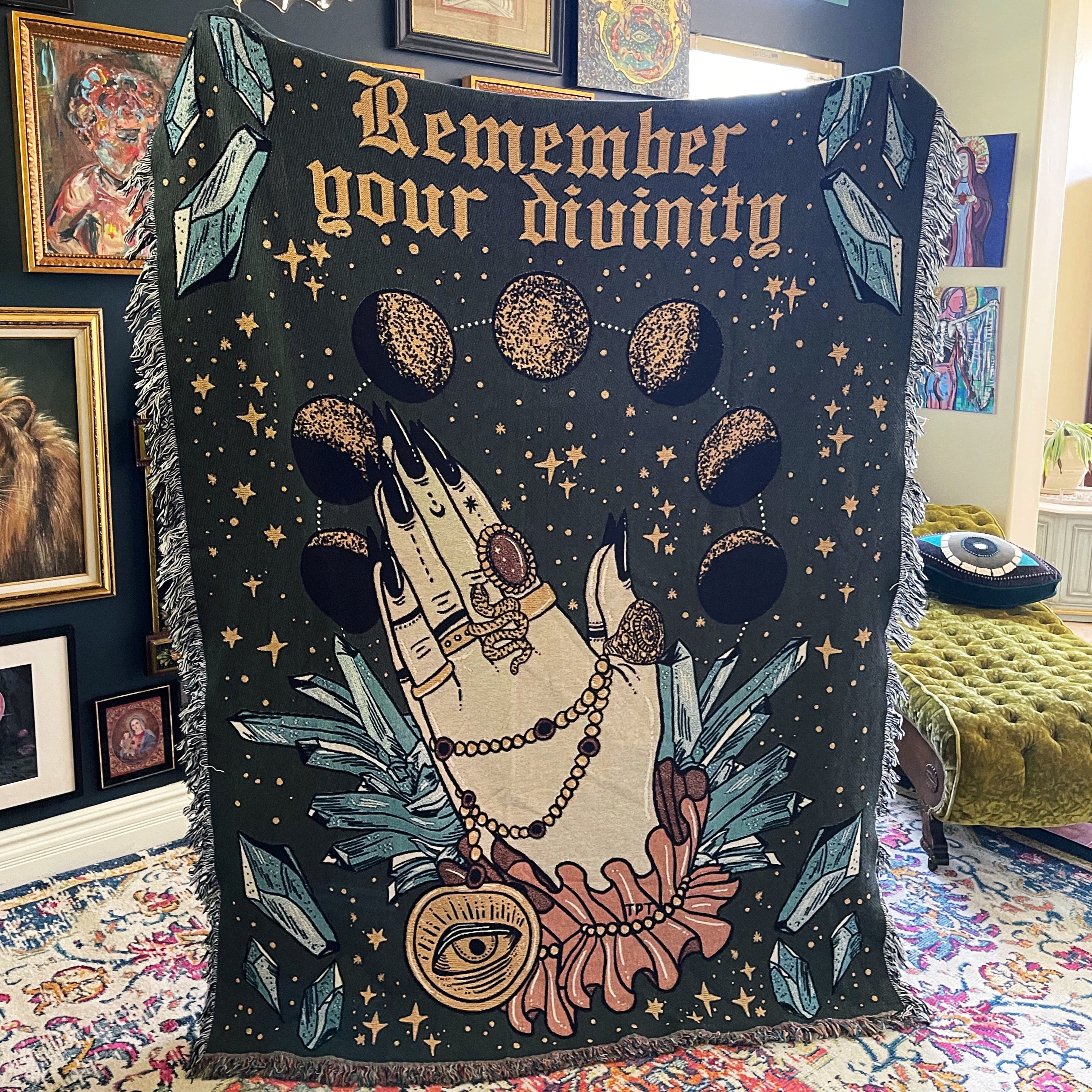 REMEMBER YOUR DIVINITY // WOVEN THROW BLANKET