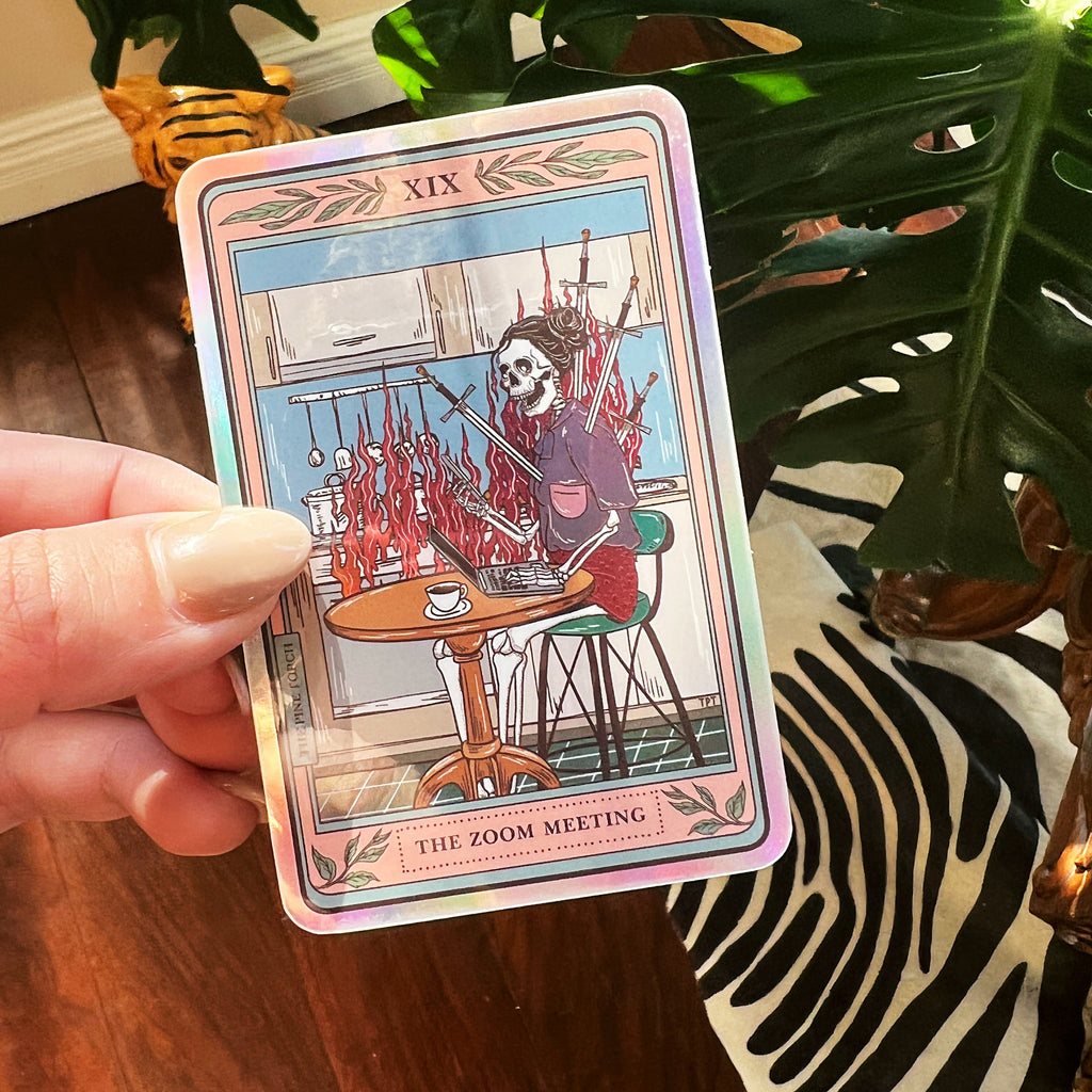 THE ZOOM MEETING TAROT « HOLOGRAPHIC STICKER »