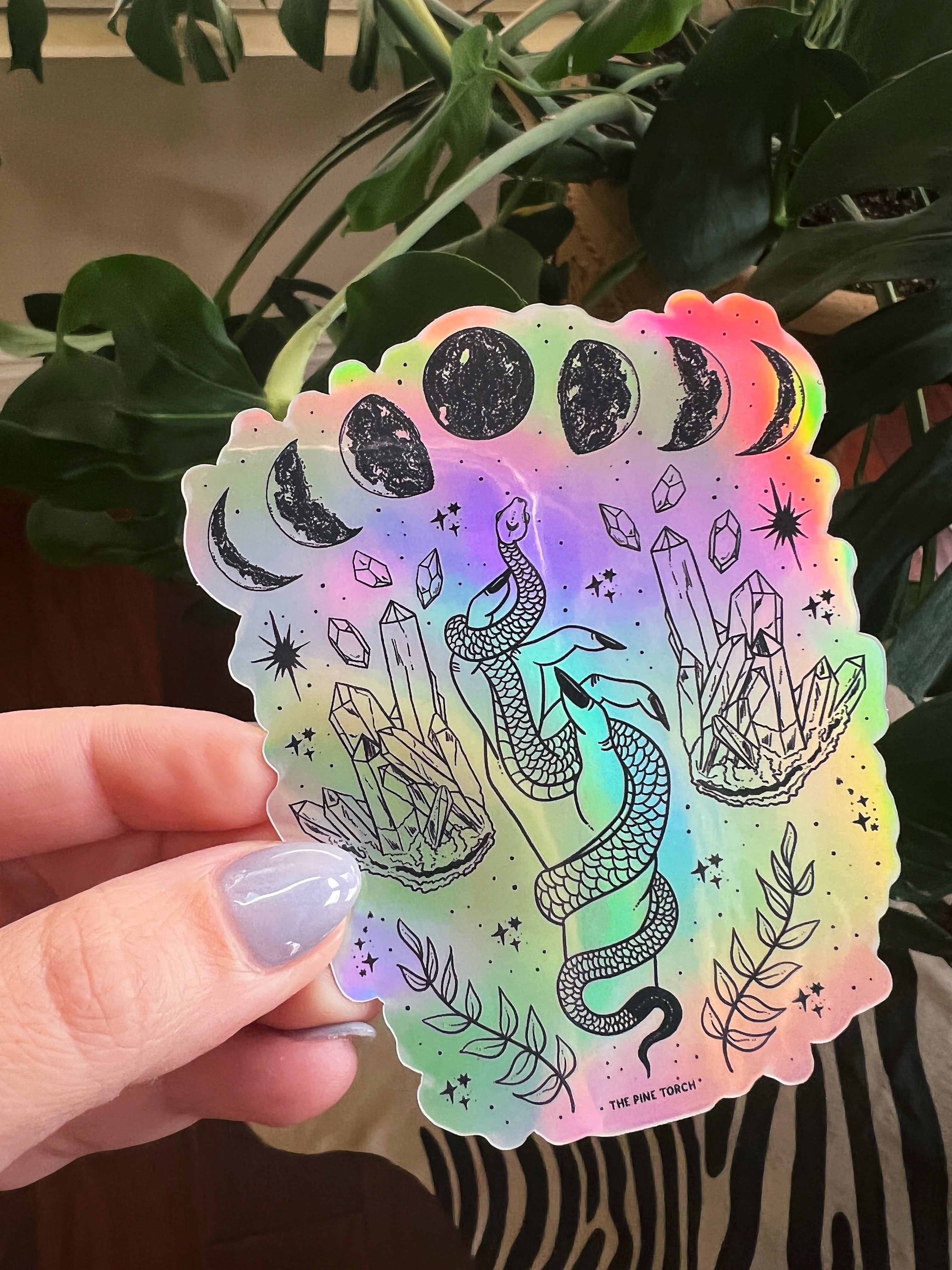 REACH FOR THE MOON « HOLOGRAPHIC STICKER »