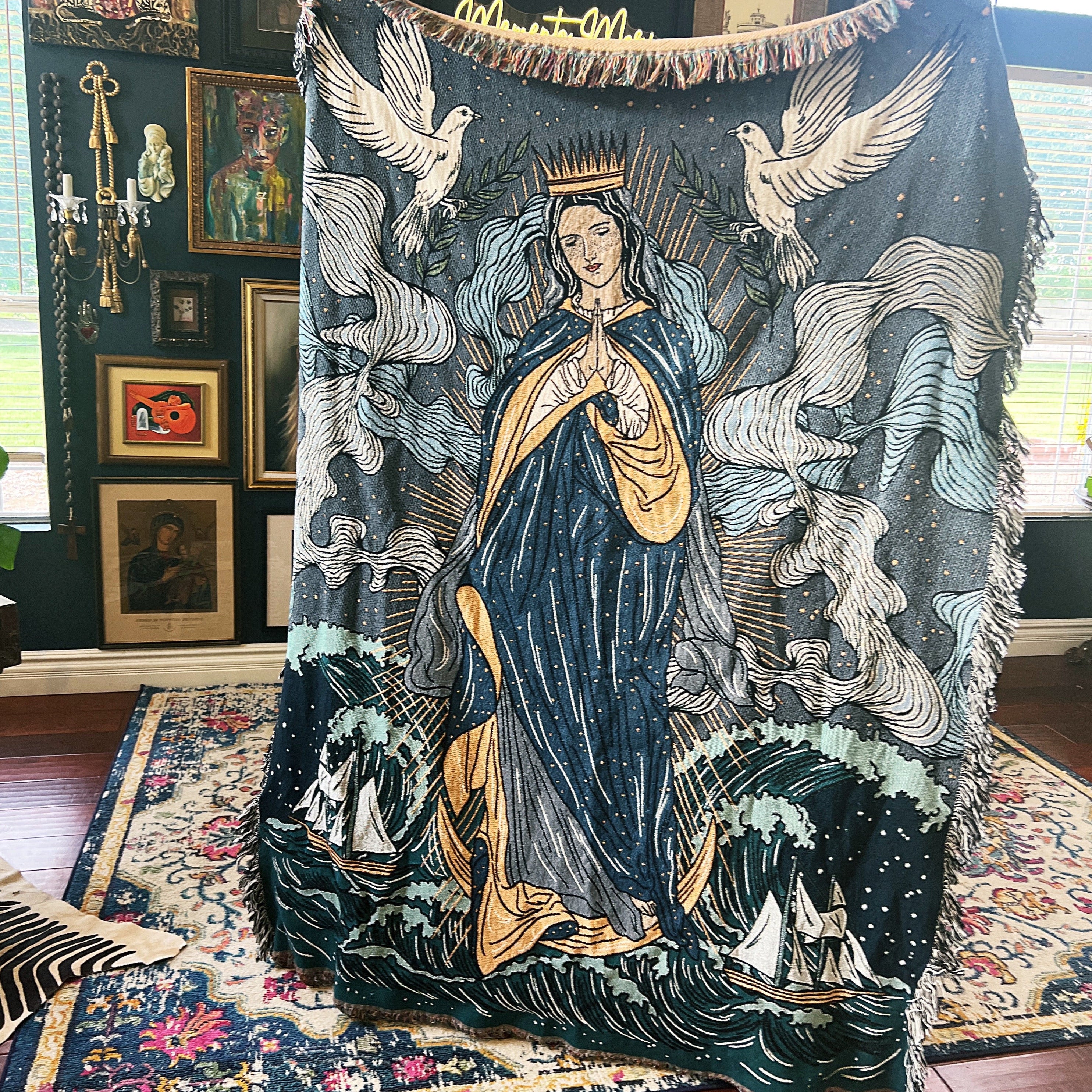 OUR LADY, STAR OF THE SEA // WOVEN FRINGE BLANKET