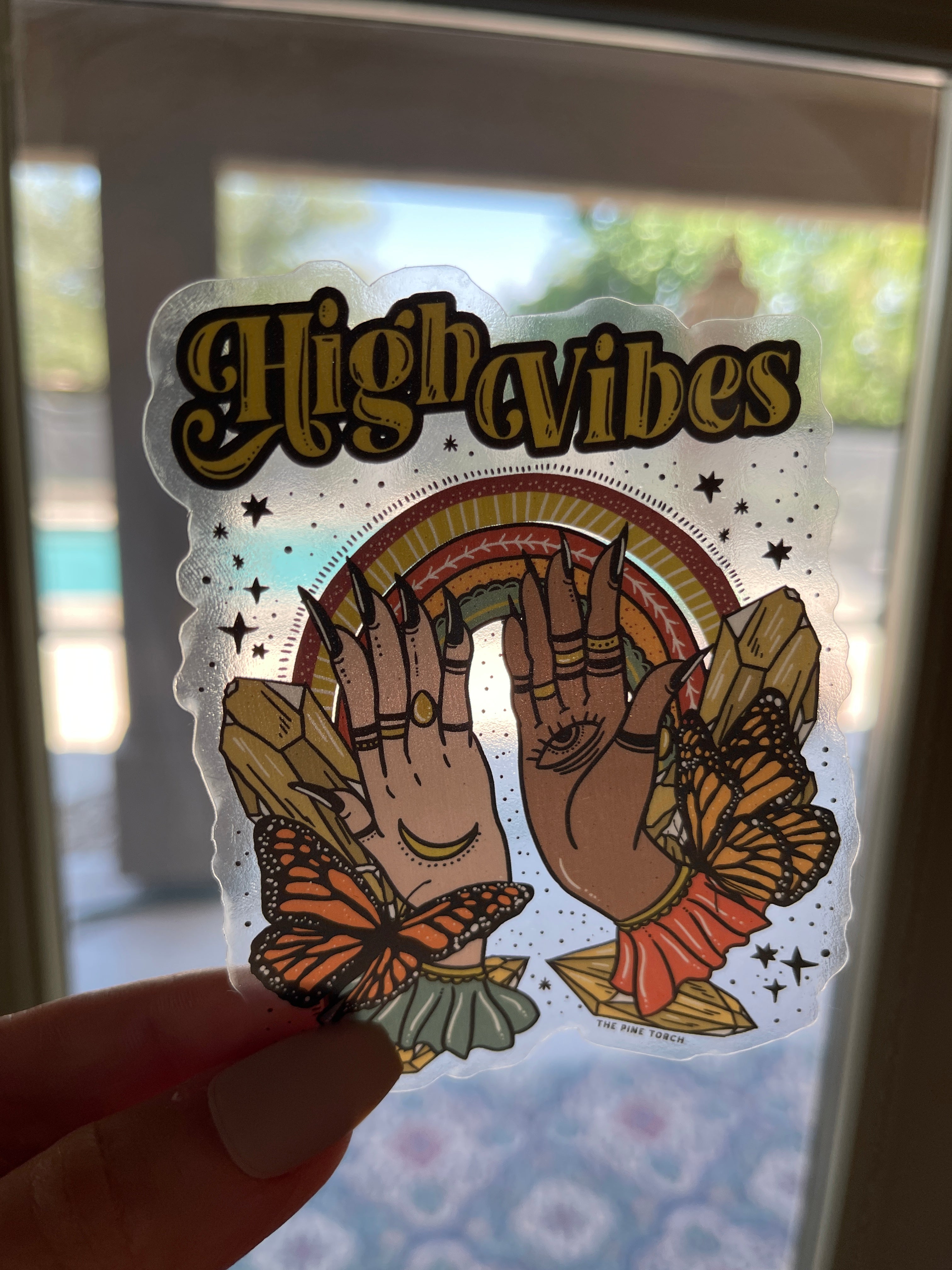 HIGH VIBES « CLEAR STICKER »