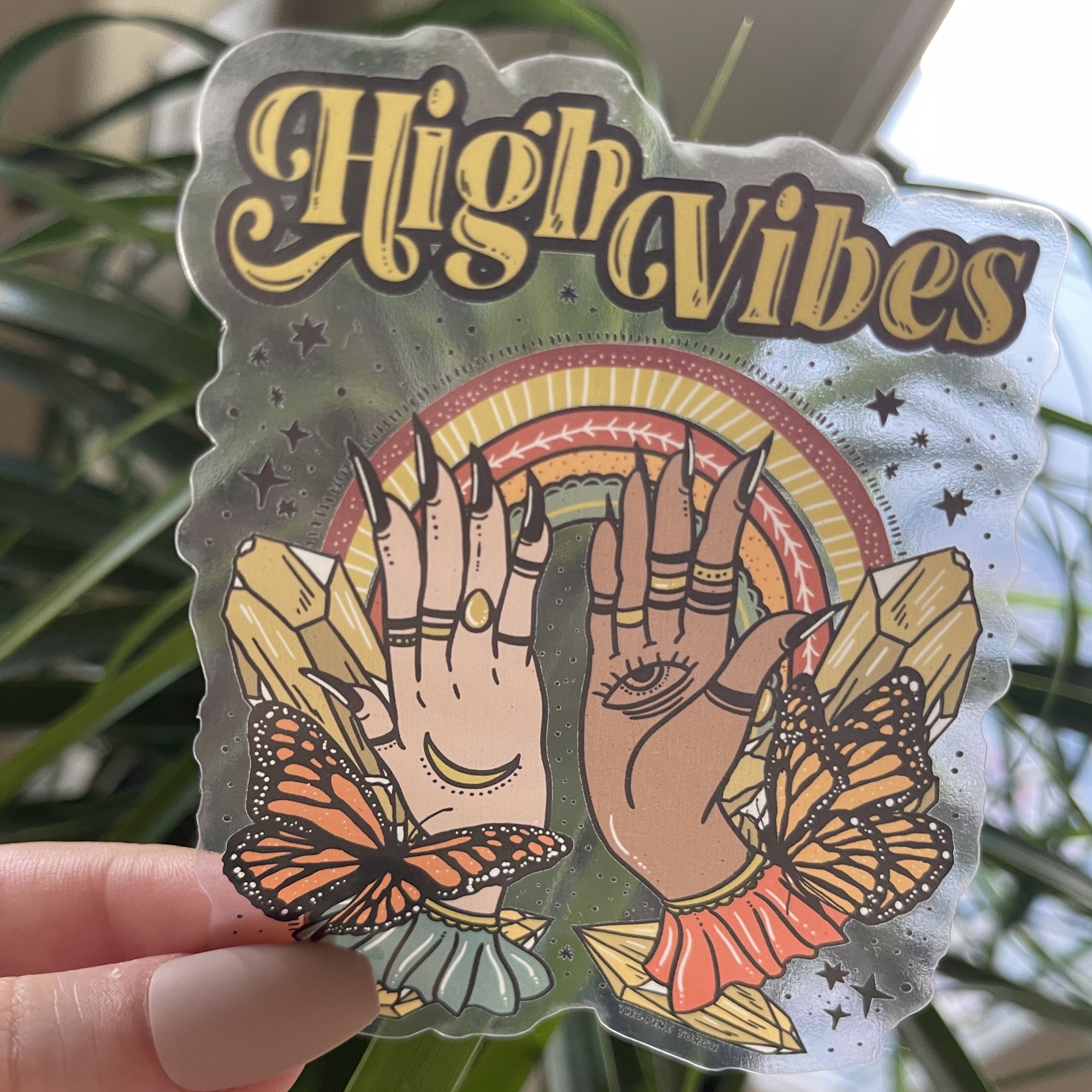 HIGH VIBES « CLEAR STICKER »