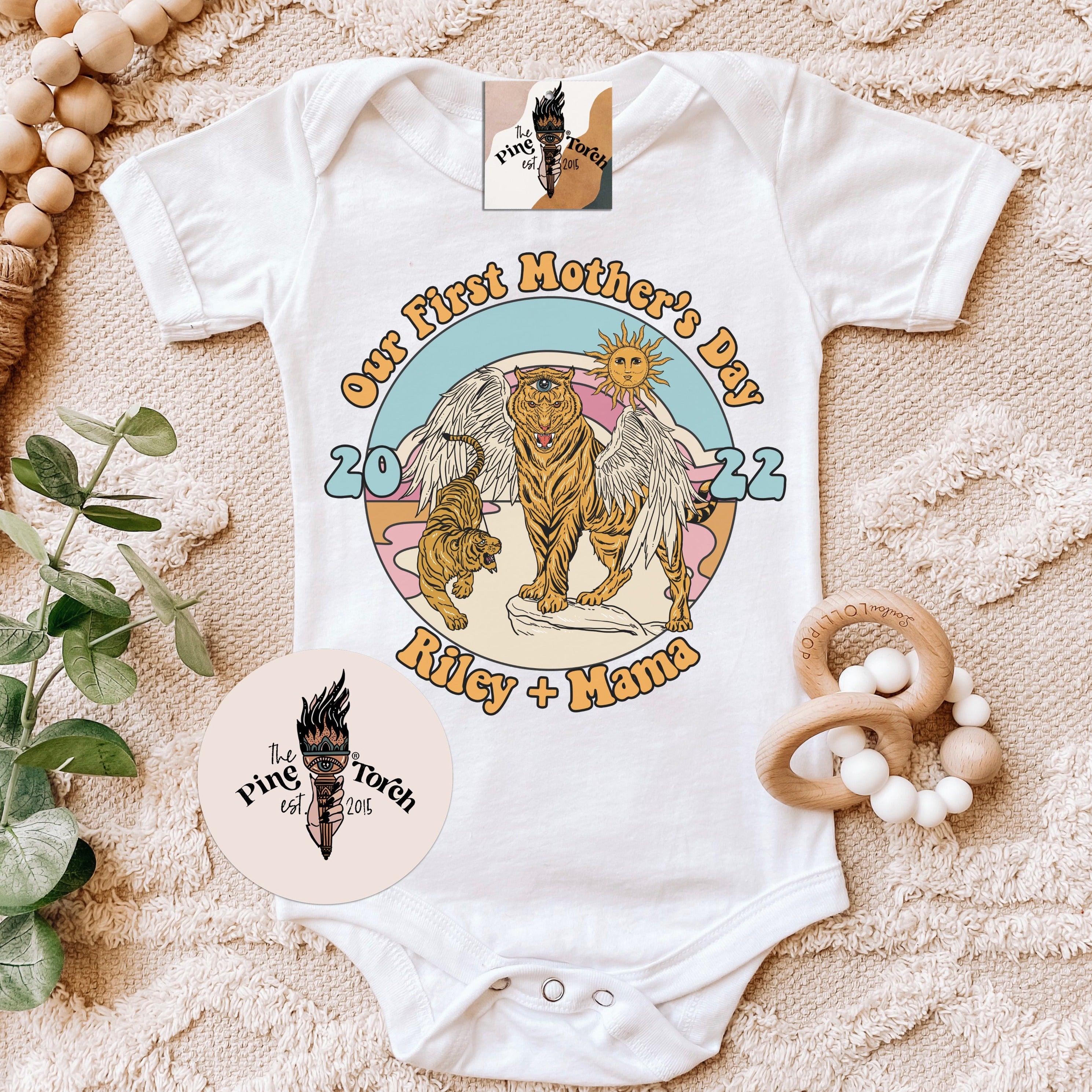 « FIRST MOTHER'S DAY WITH TIGERS » CUSTOMIZED BODYSUIT