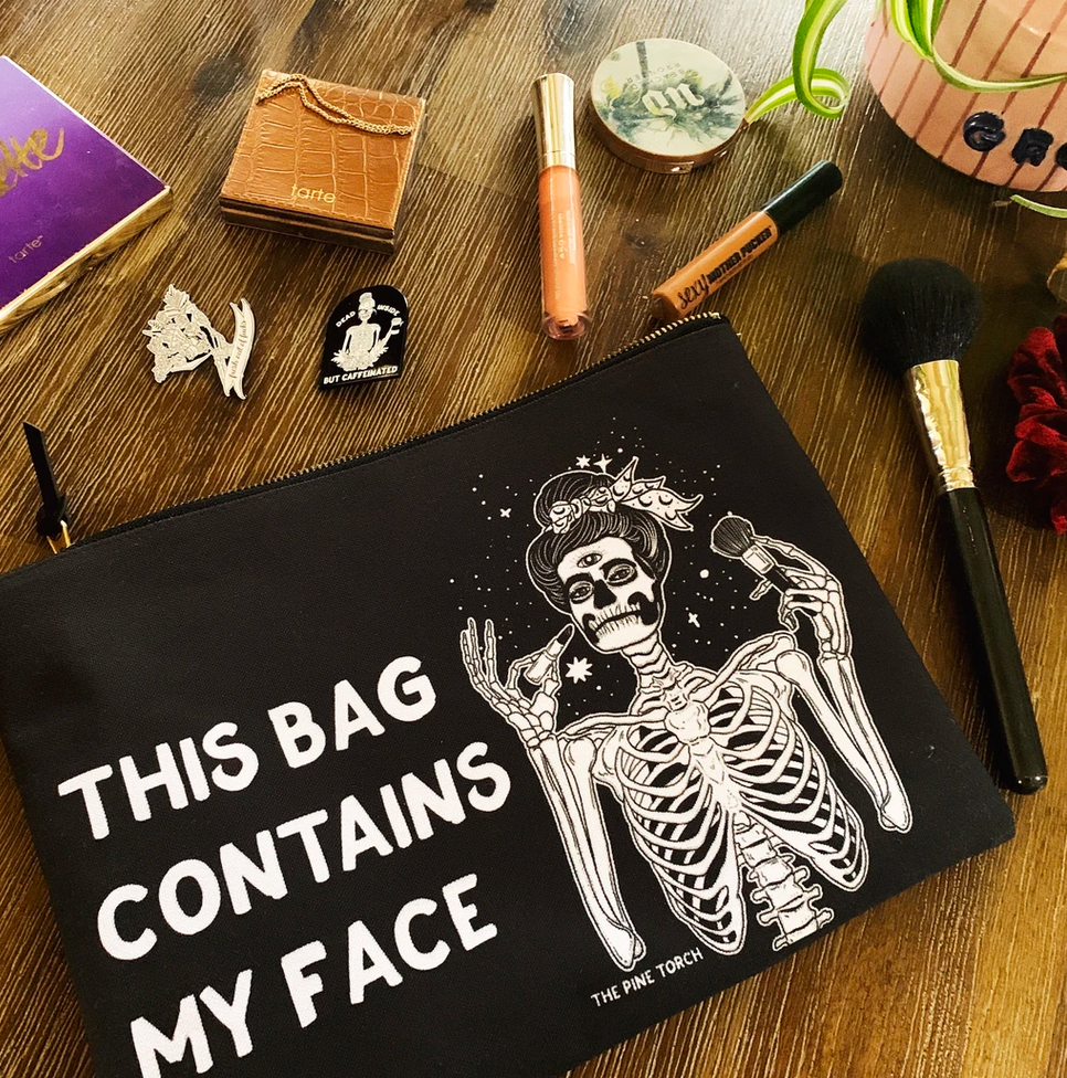 THIS BAG CONTAINS MY FACE // COSMETIC ZIP POUCH