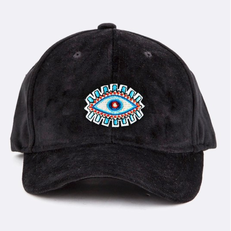 BLACK FRIDAY EXCLUSIVE « EVIL EYE » VELOUR EMBROIDERED HAT