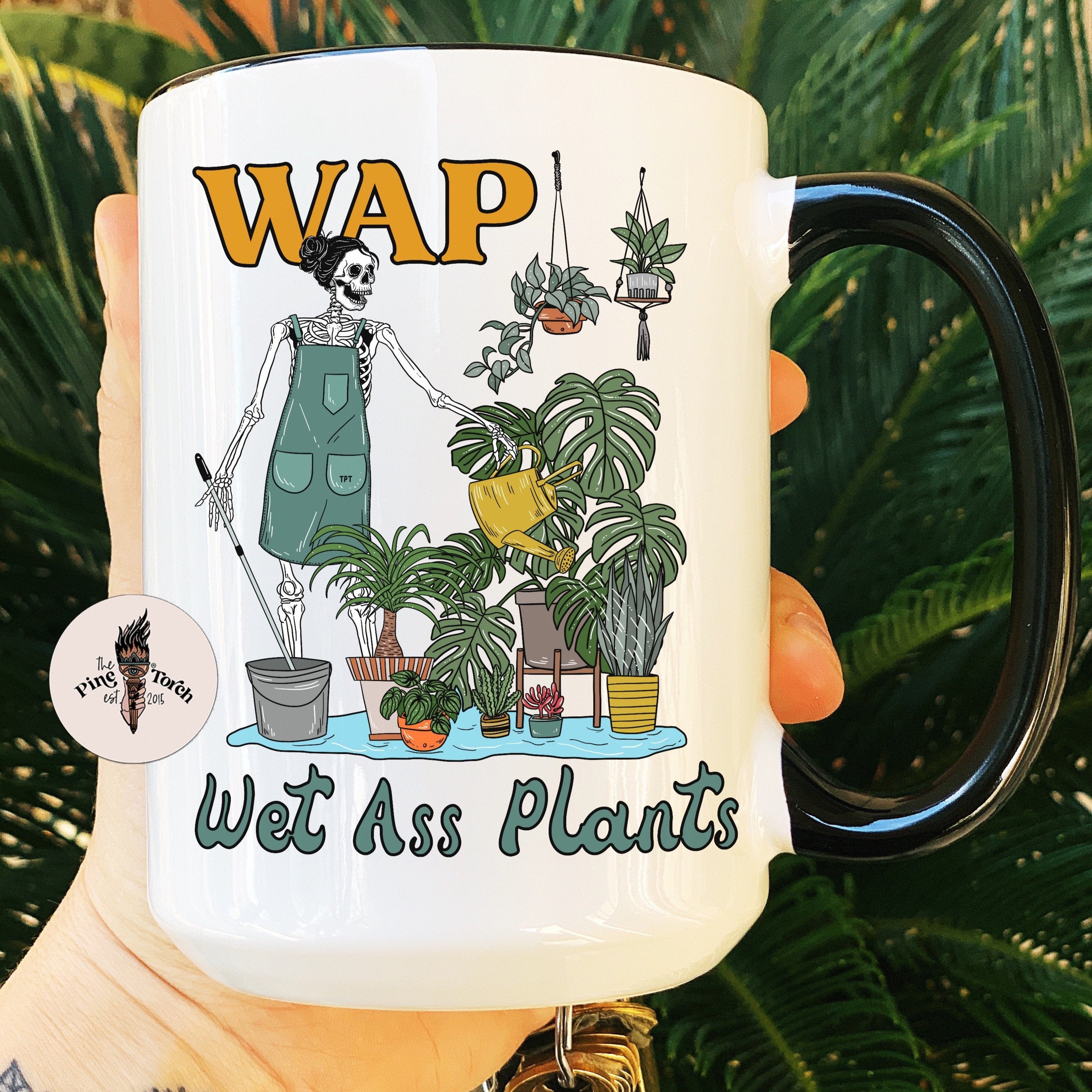 WET ASS PLANTS (WAP) // BLACK RIM MUG