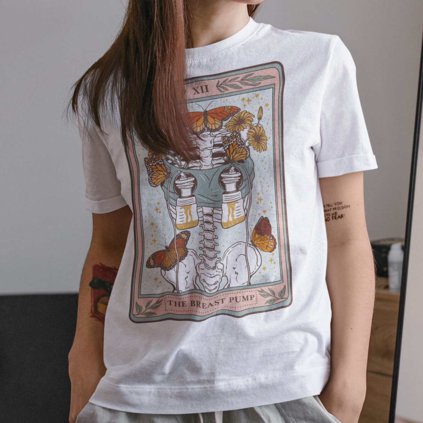 « THE BREAST PUMP TAROT (COLOR DESIGN) » SLOUCHY OR UNISEX TEE