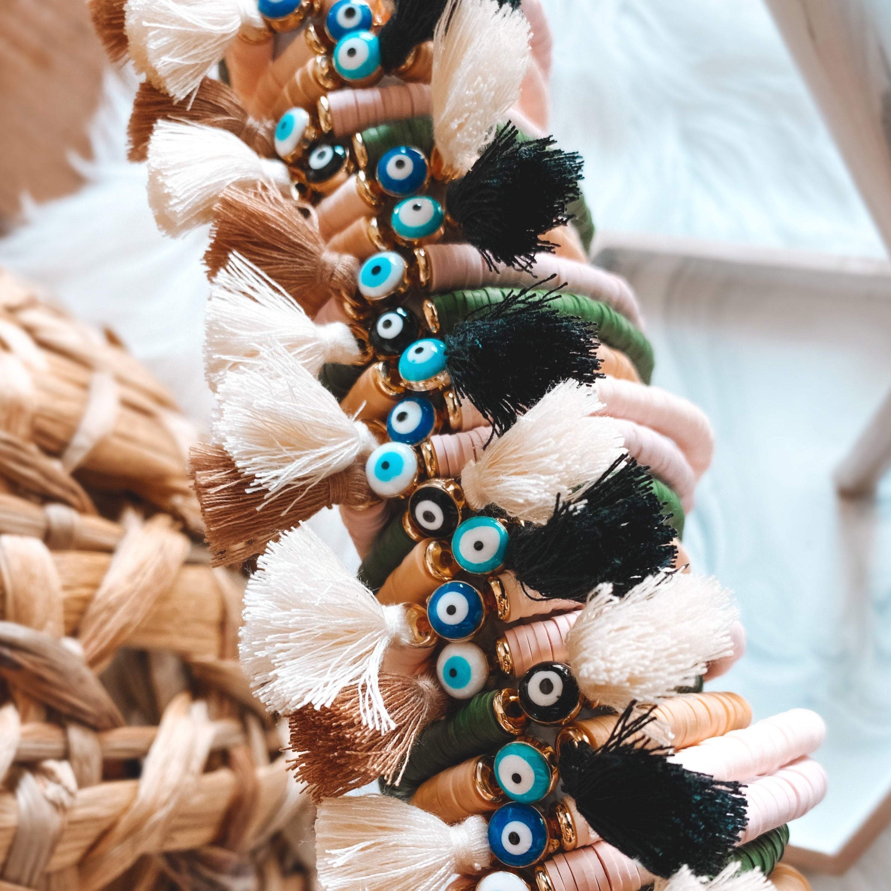 THE PINE TORCH EXCLUSIVE // EVIL EYE STACKABLE BEAD BRACELET