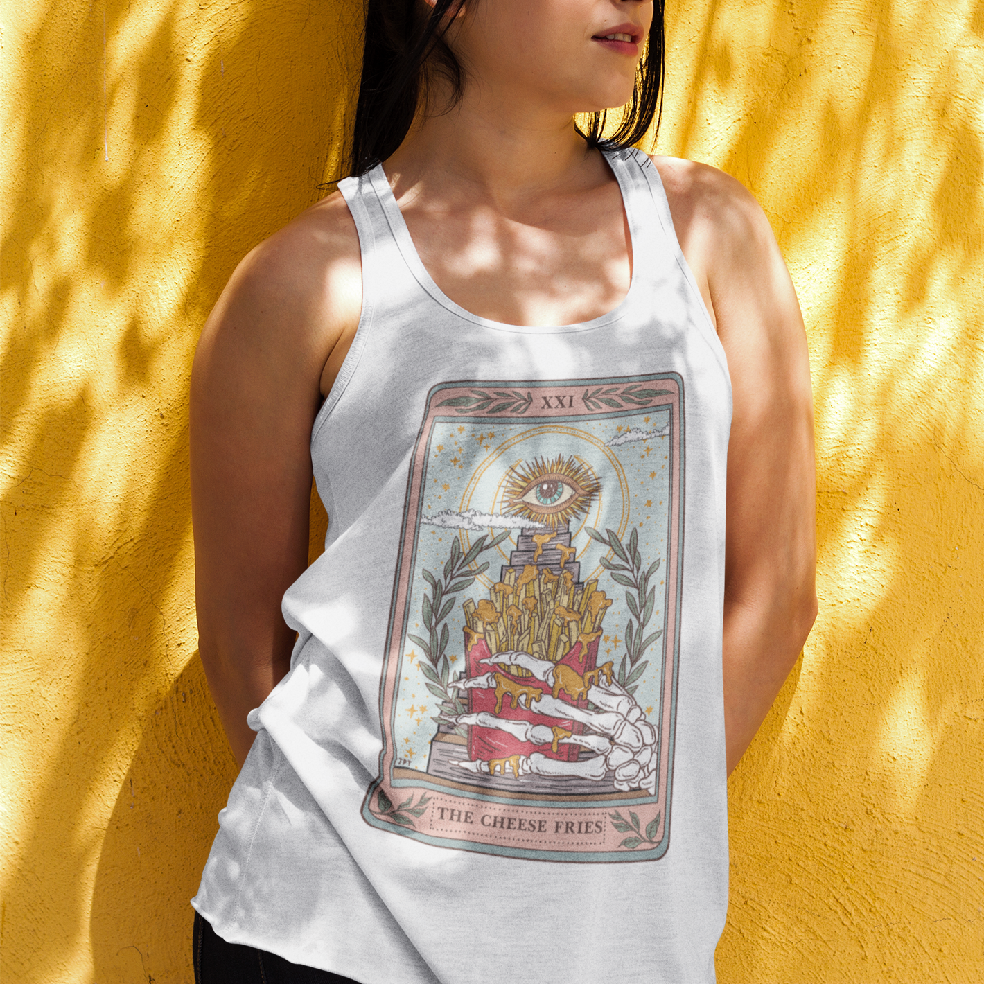 « THE CHEESE FRIES » WOMEN'S SLOUCHY or RACERBACK TANK