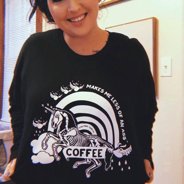 « COFFEE MAKES ME LESS OF AN ASS » UNISEX PULLOVER