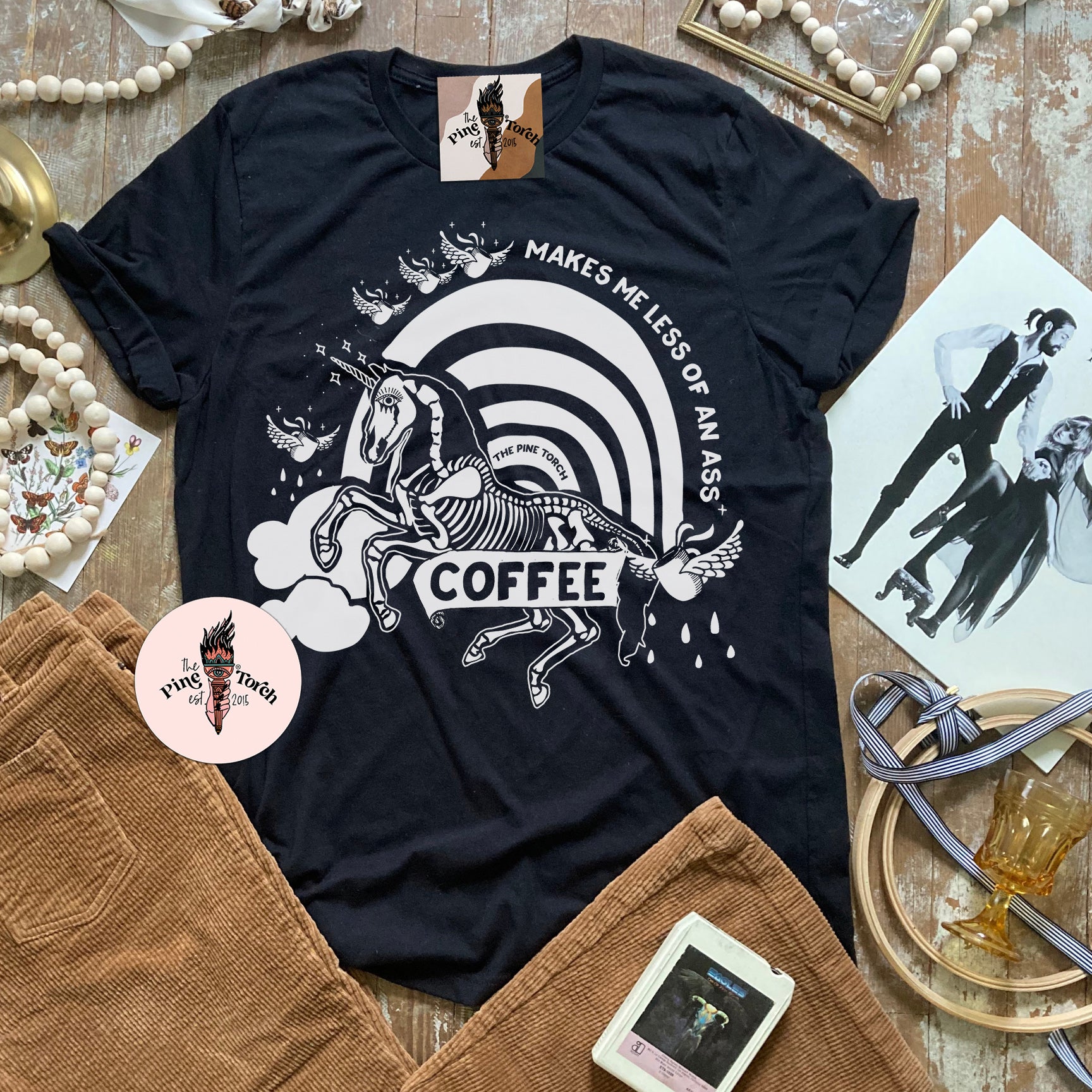 COFFEE MAKES ME LESS OF AN ASS // BLACK UNISEX TEE