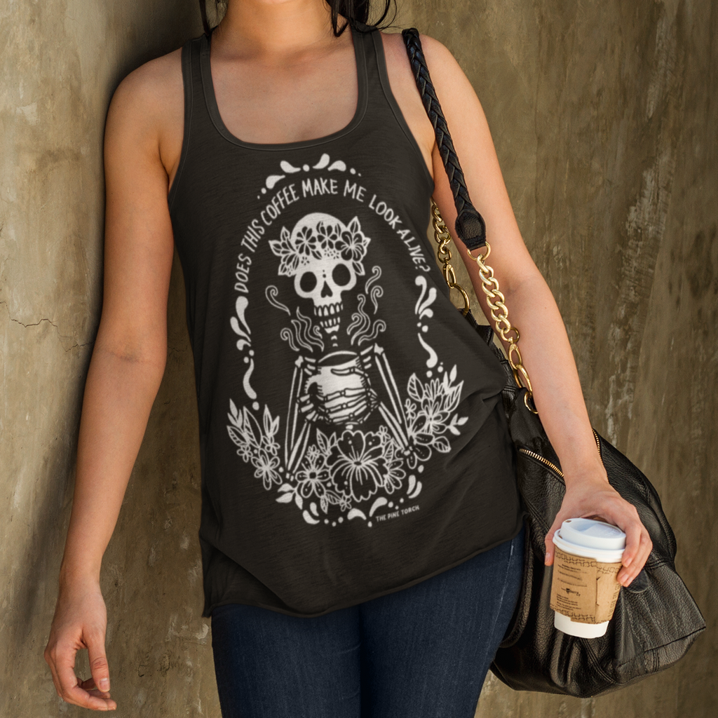 COFFEE SKELETON // RACERBACK TANK