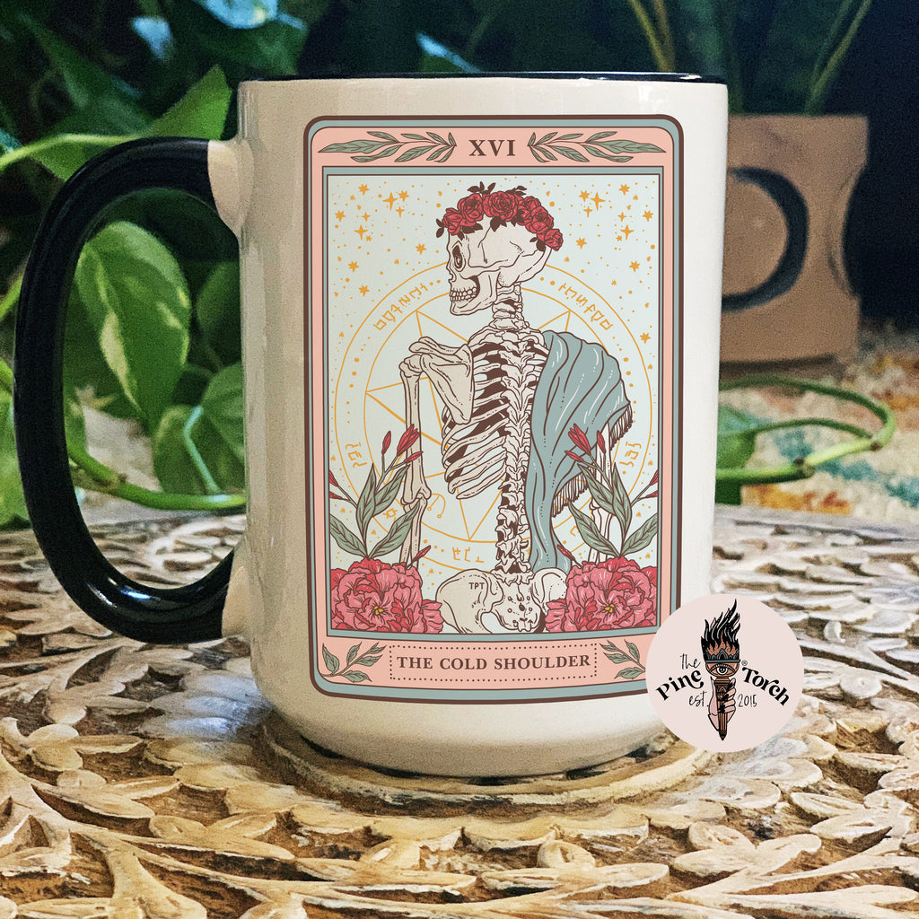 THE COLD SHOULDER (COLOR ) // BLACK RIM MUG