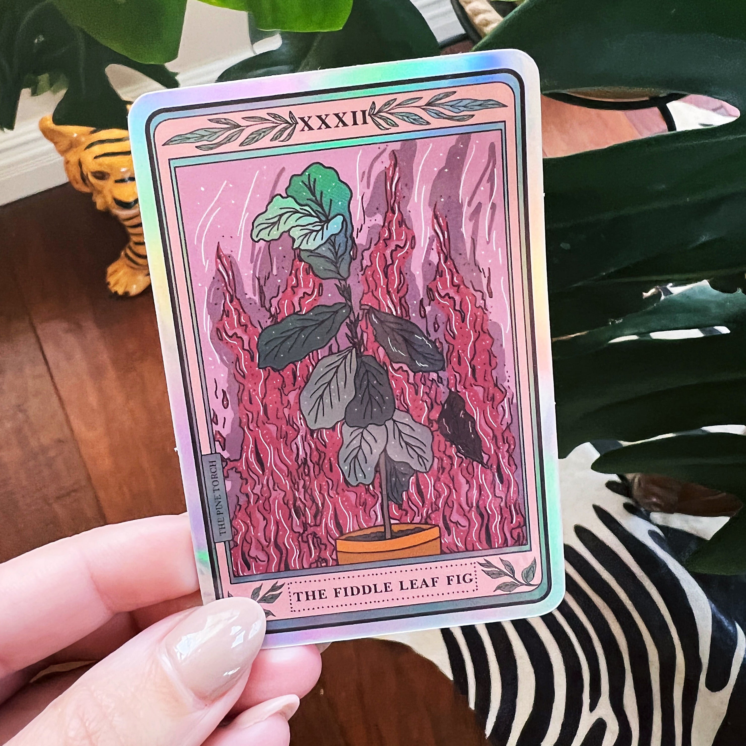 THE FIDDLE-LEAF FIG TAROT « HOLOGRAPHIC STICKER »