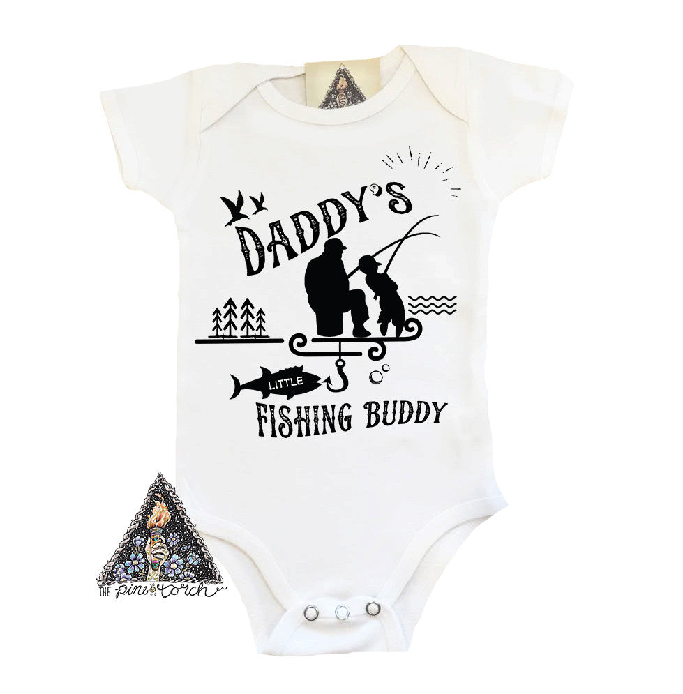 Grandpa's Fishing Buddy Baby Onesie® Fishing Kids Shirt Gift for Grandpa