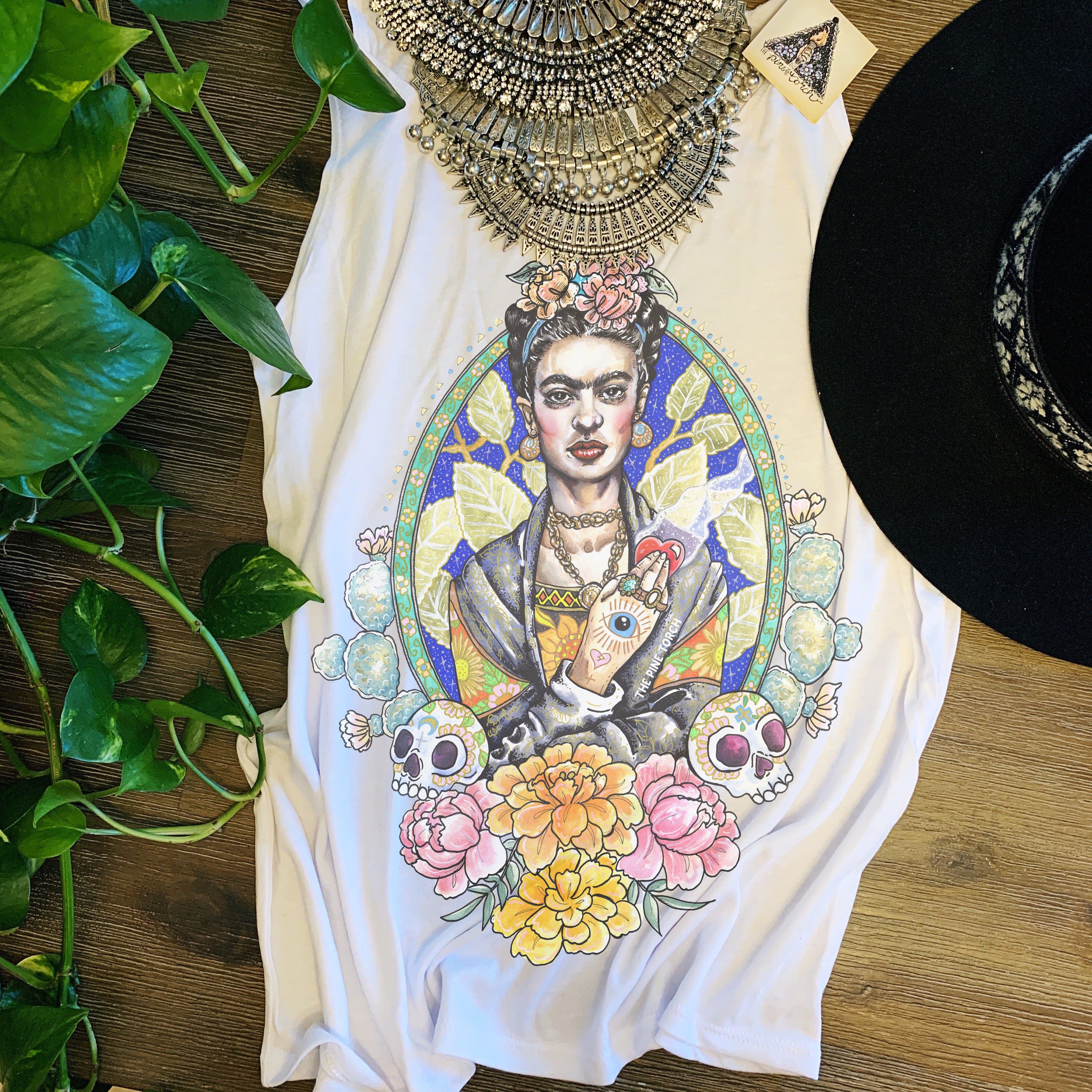 « FRIDA KAHLO » SLOUCHY TANK