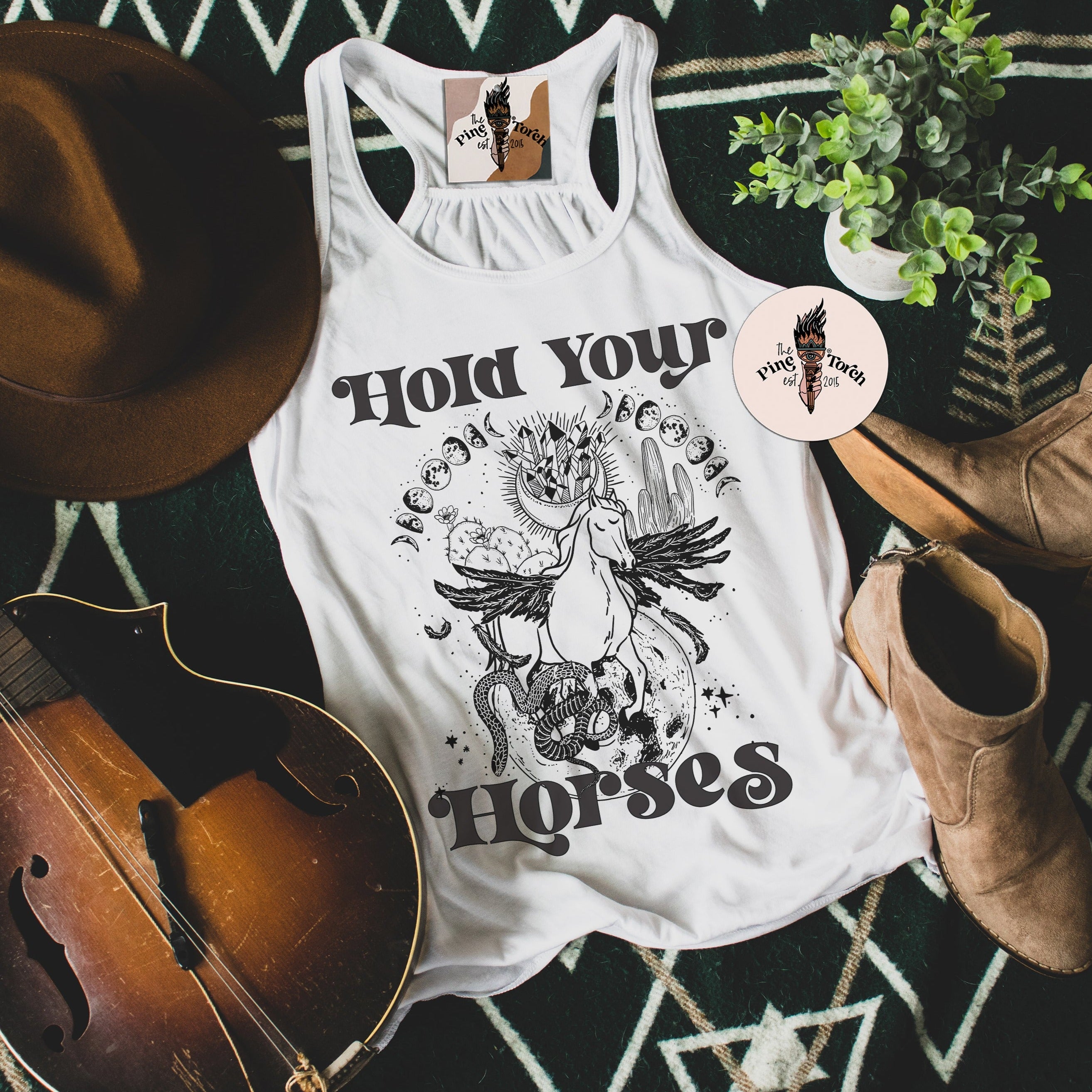 « HOLD YOUR HORSES » RACERBACK TANK