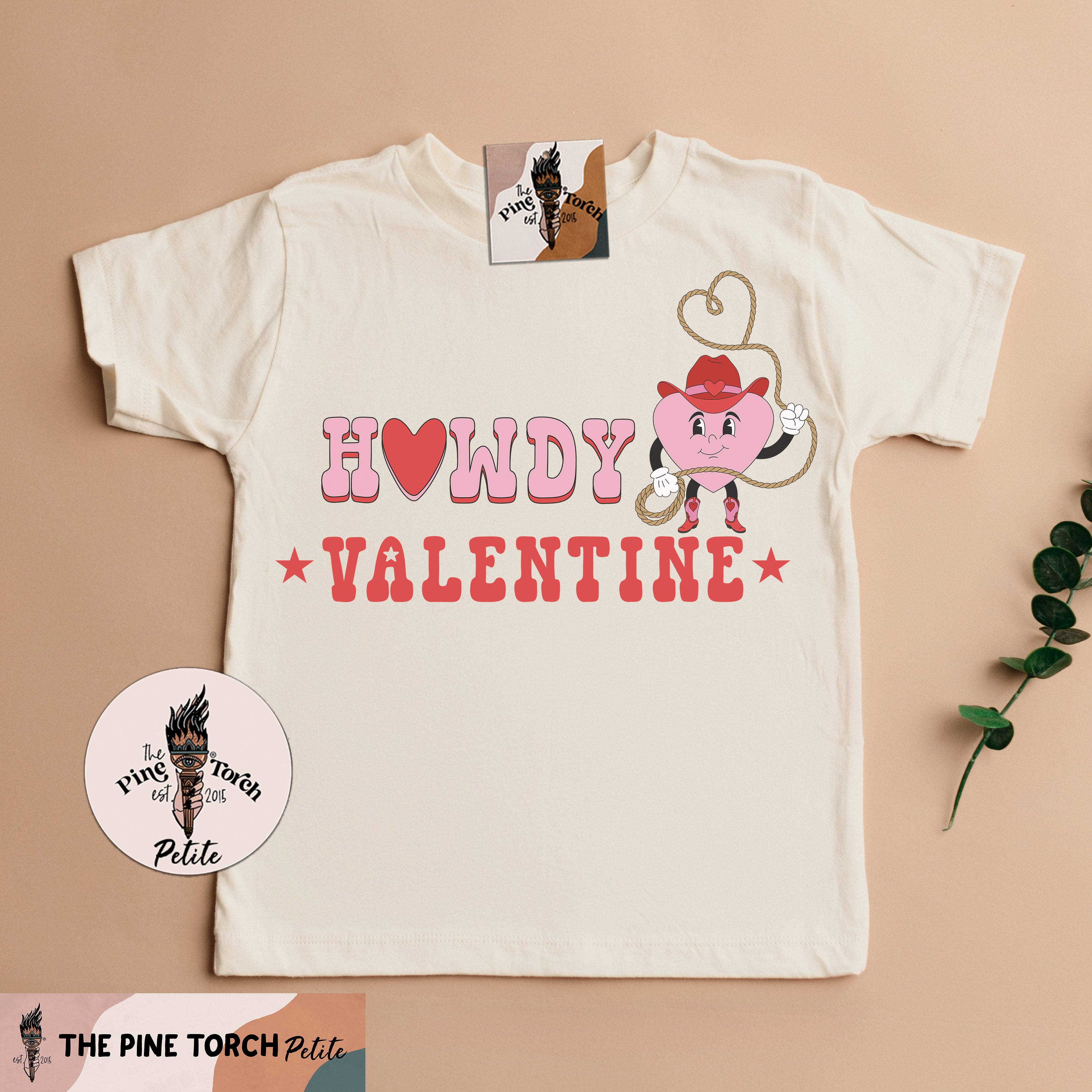 « HOWDY VALENTINE » UNISEX WHITE OR CREAM TEE