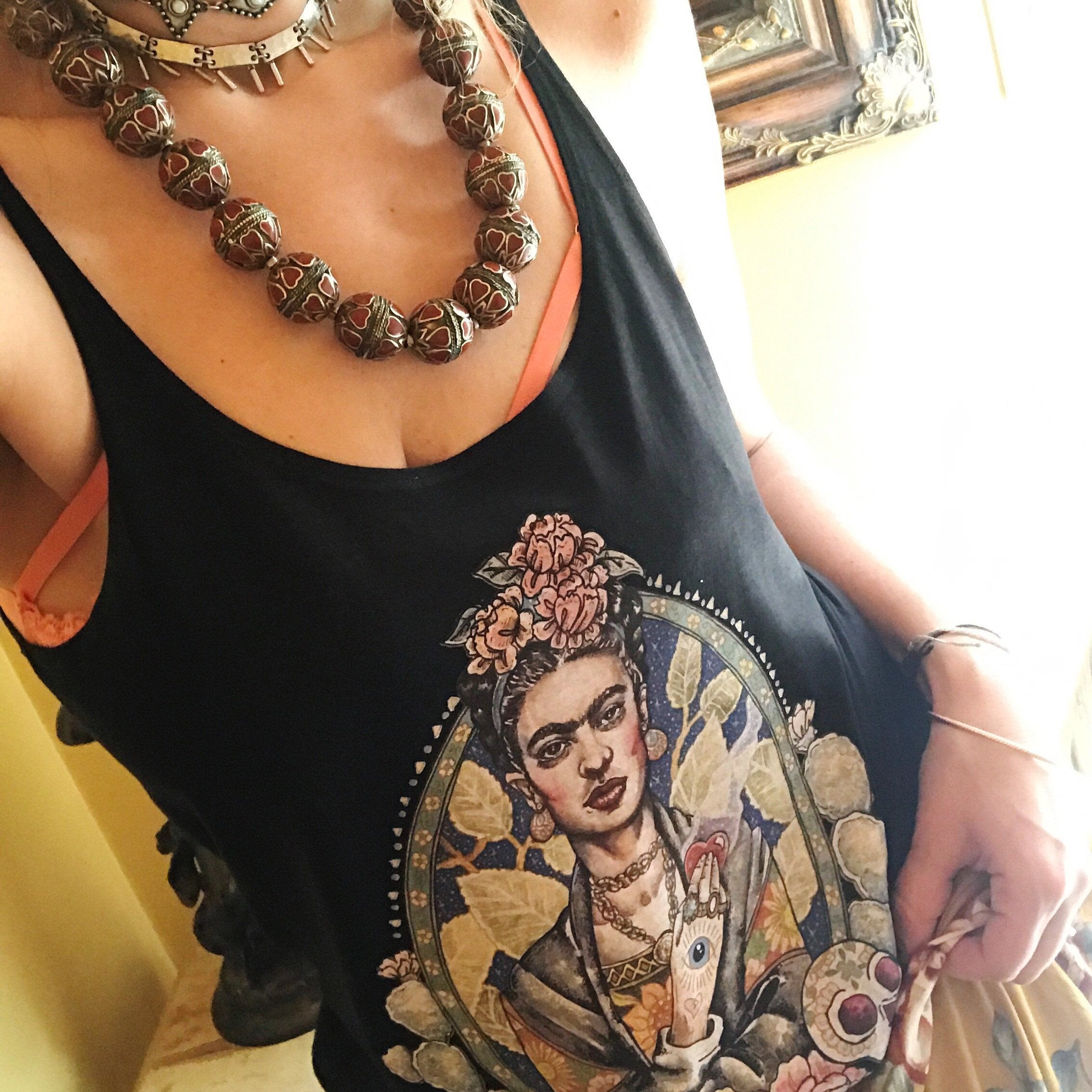 « FRIDA KAHLO » SLOUCHY TANK