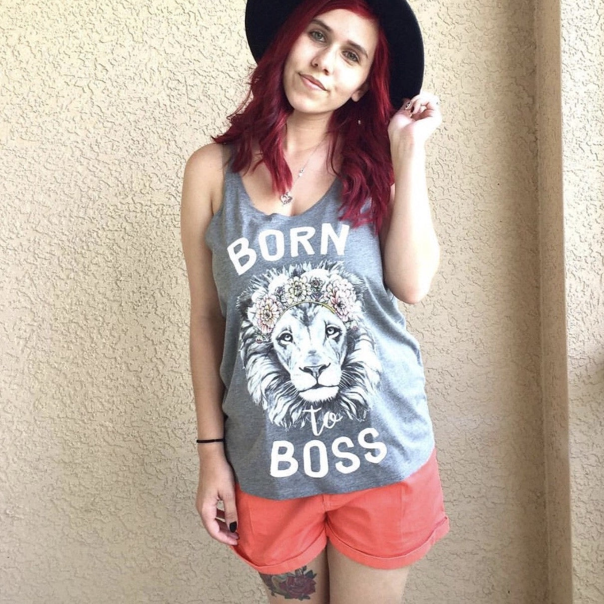 « BORN TO BOSS » WOMEN'S SLOUCHY TANK