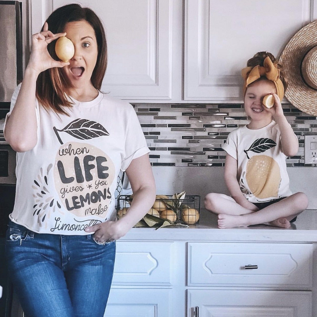 « MAKE LIMONCELLO » MOMMY & ME // Unisex Cream Tee + Cream Bodysuit