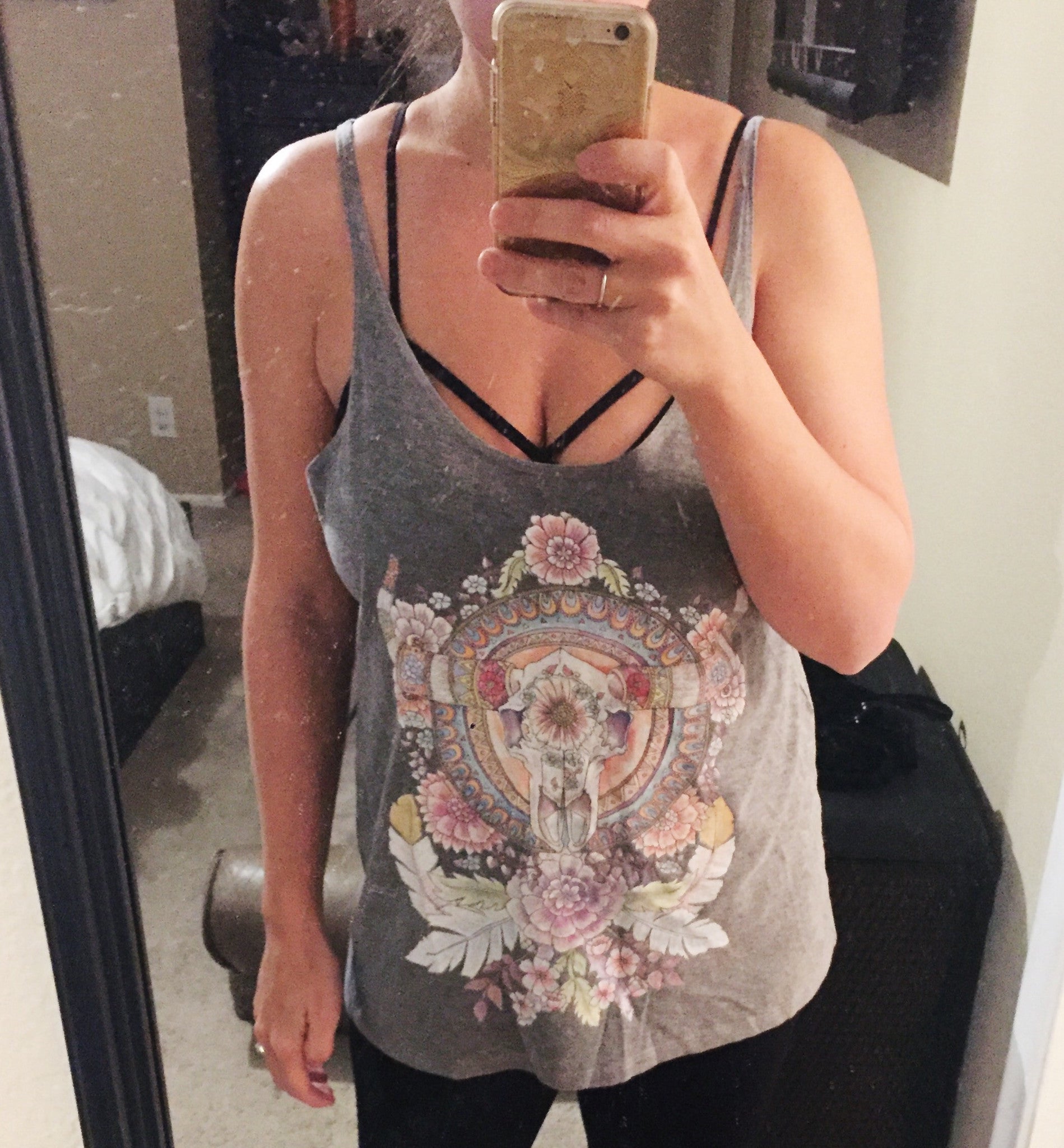 « BULL SKULL MANDALA » WOMEN'S SLOUCHY TANK