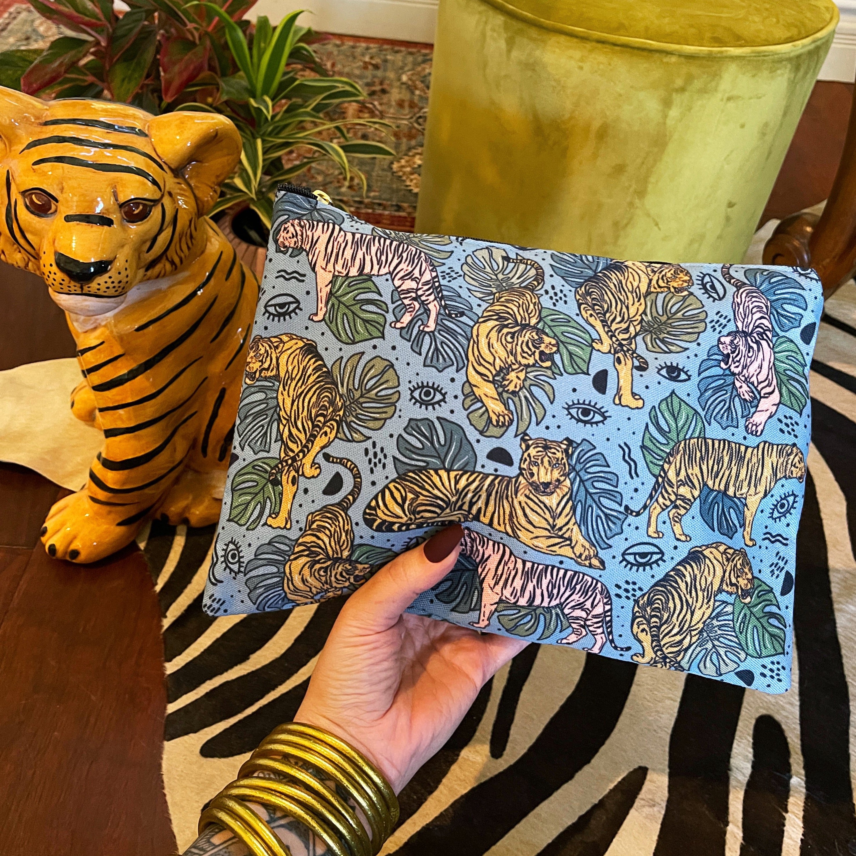 JUNGLE TIGER // COSMETIC ZIP POUCH