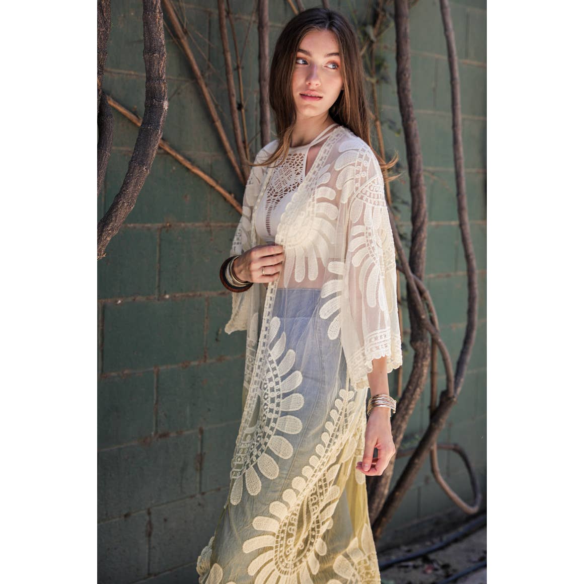 << AMARIS >> OMBRE LACE STATEMENT KIMONO (2 Colors)