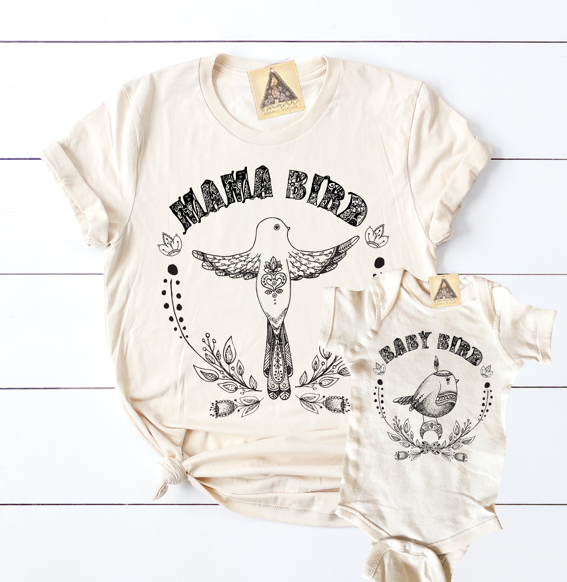 « MAMA BIRD + BABY BIRD » MOMMY & ME // Unisex Tee + Bodysuit