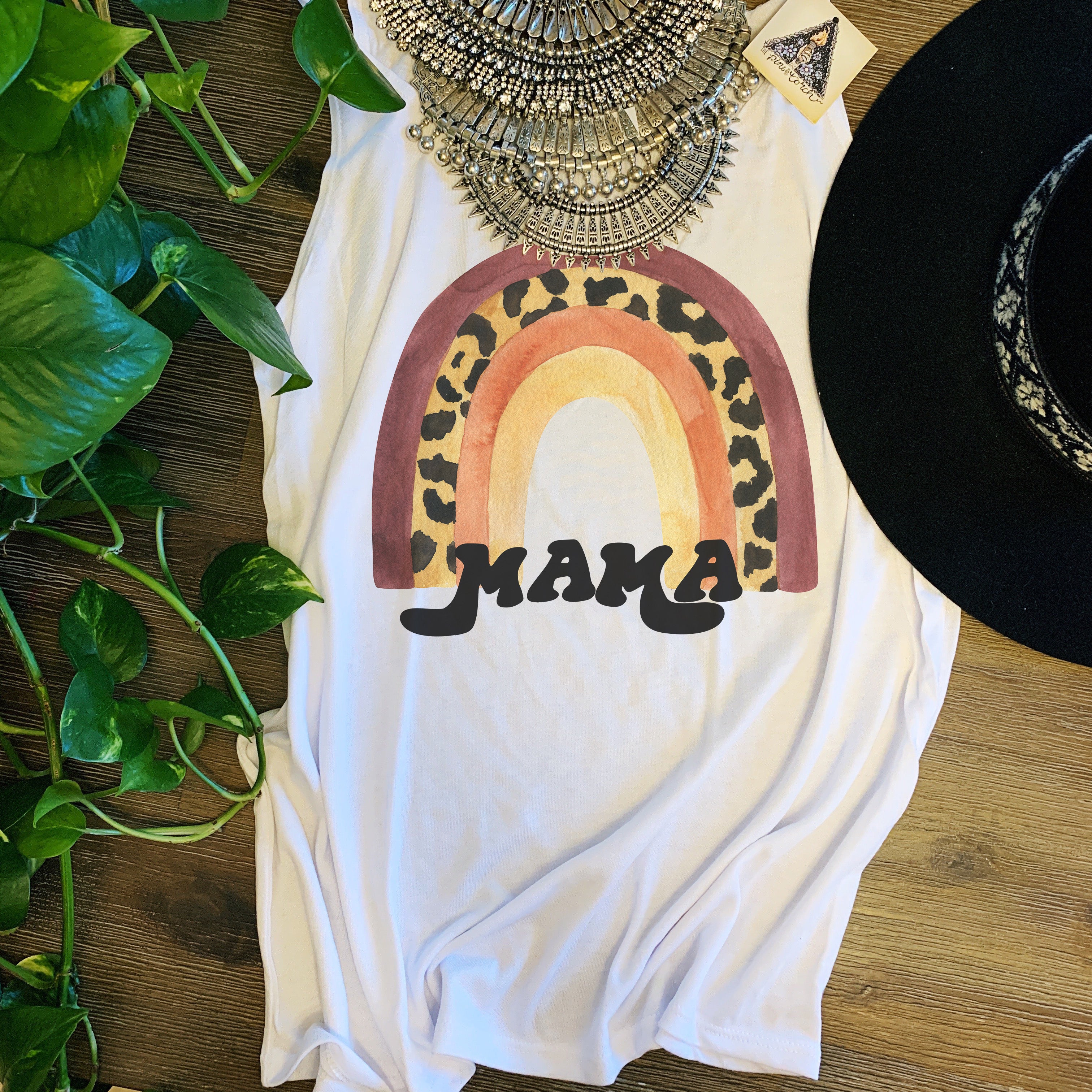 « MAMA LEOPARD RAINBOW » WOMEN'S SLOUCHY TANK