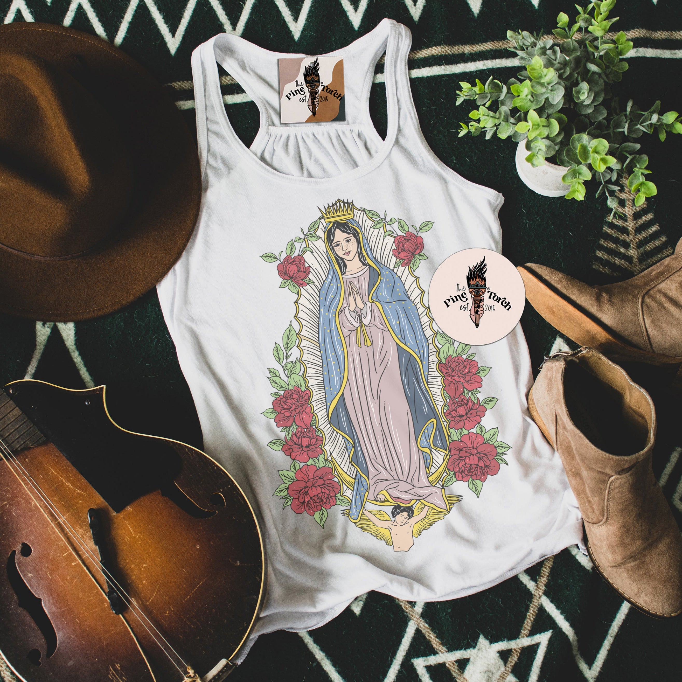 « VIRGIN MARY / GUADALUPE » SLOUCHY OR RACERBACK TANK
