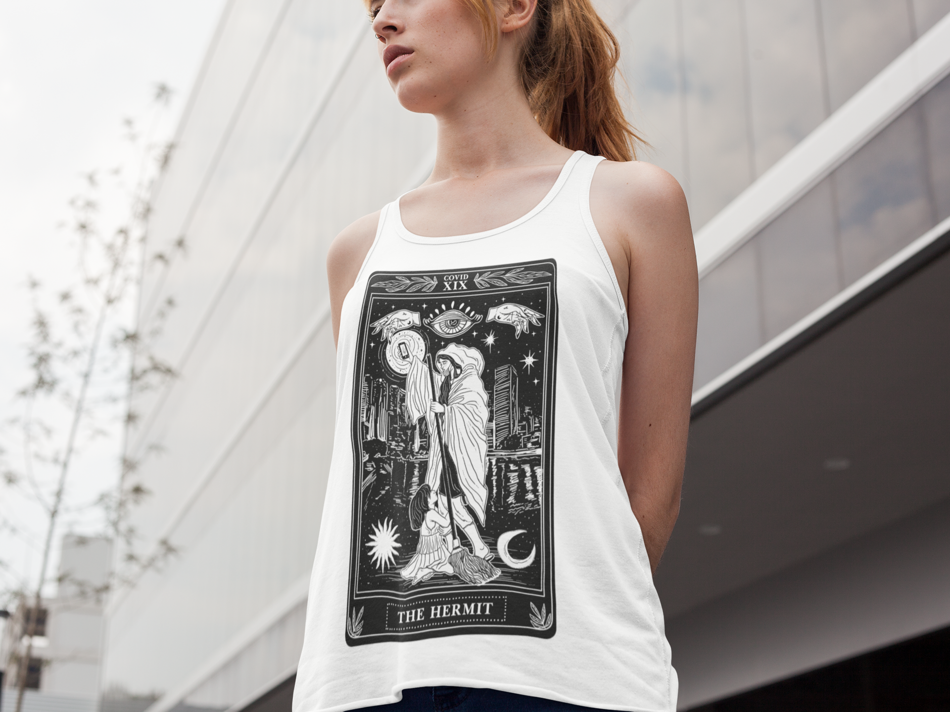 « THE HERMIT » WOMEN'S SLOUCHY or RACERBACK TANK