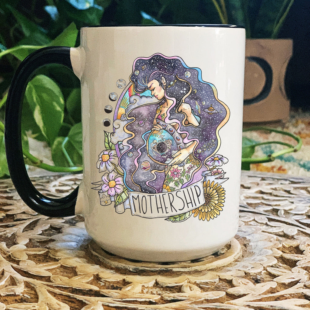 MOTHERSHIP // BLACK RIM MUG
