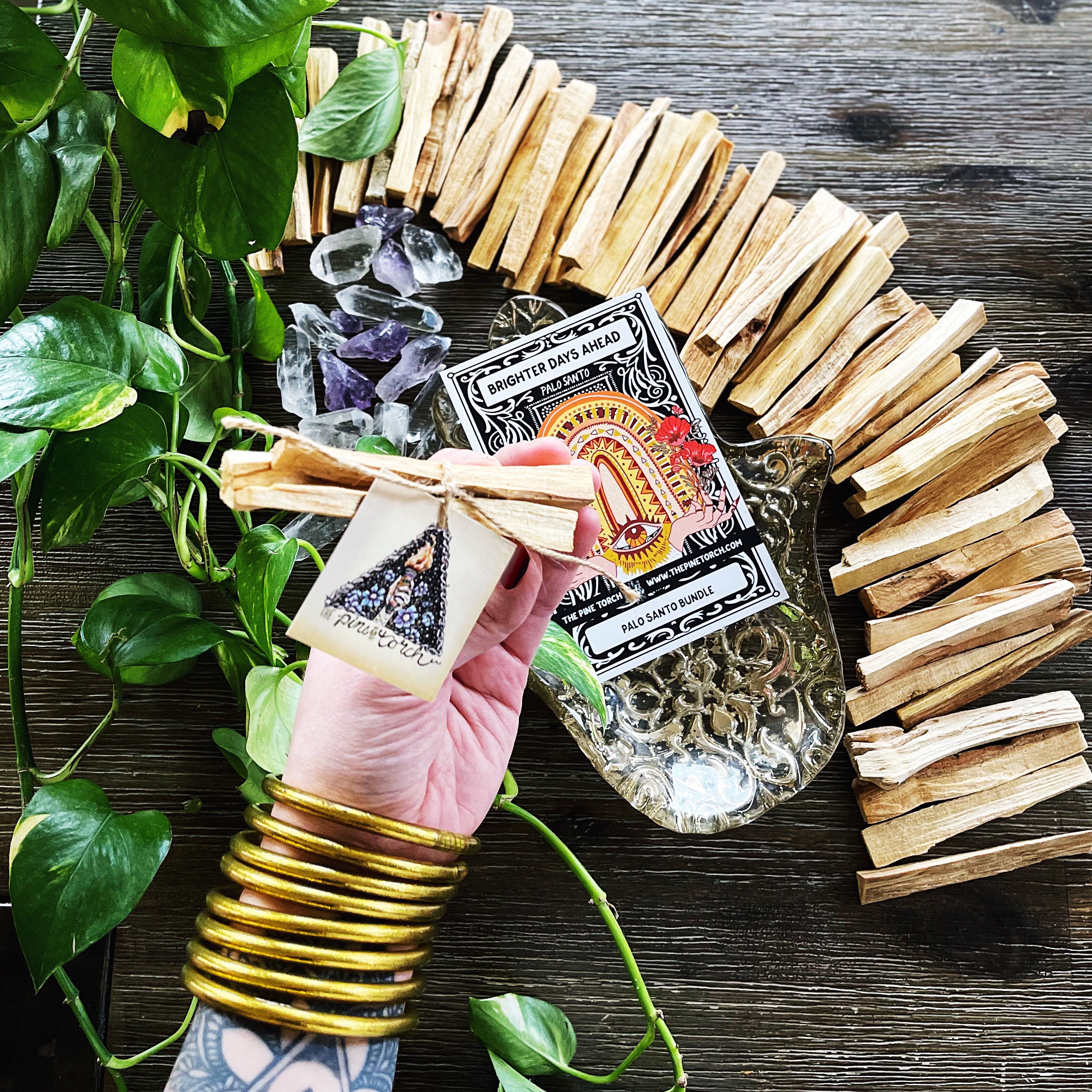 Religious incense grains, from Palo Santo purification